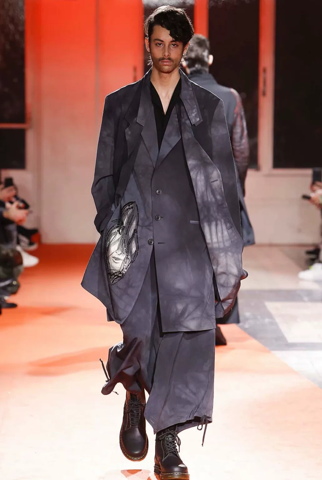 Yohji Yamamoto 18AW Black Long Coat — back