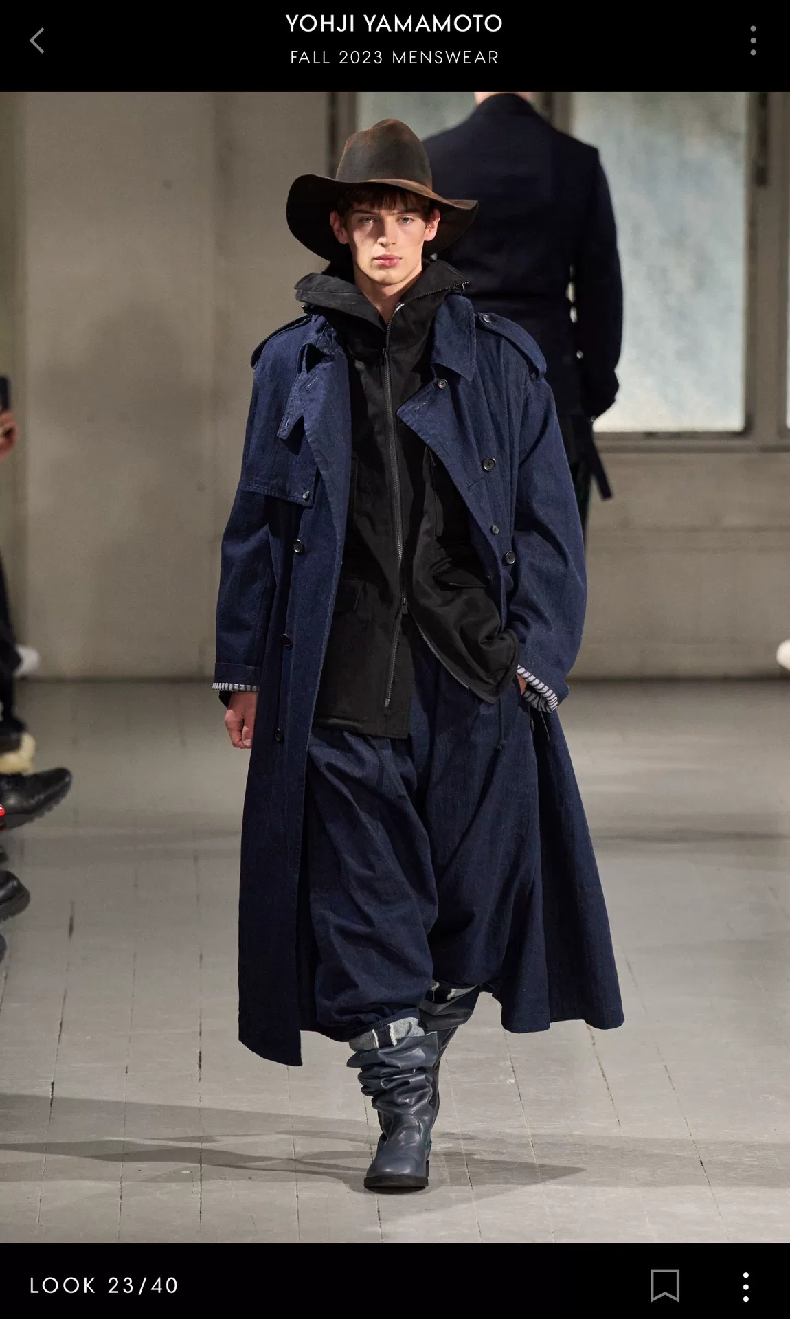 Yohji Yamamoto Horisaki Burned Hat — back