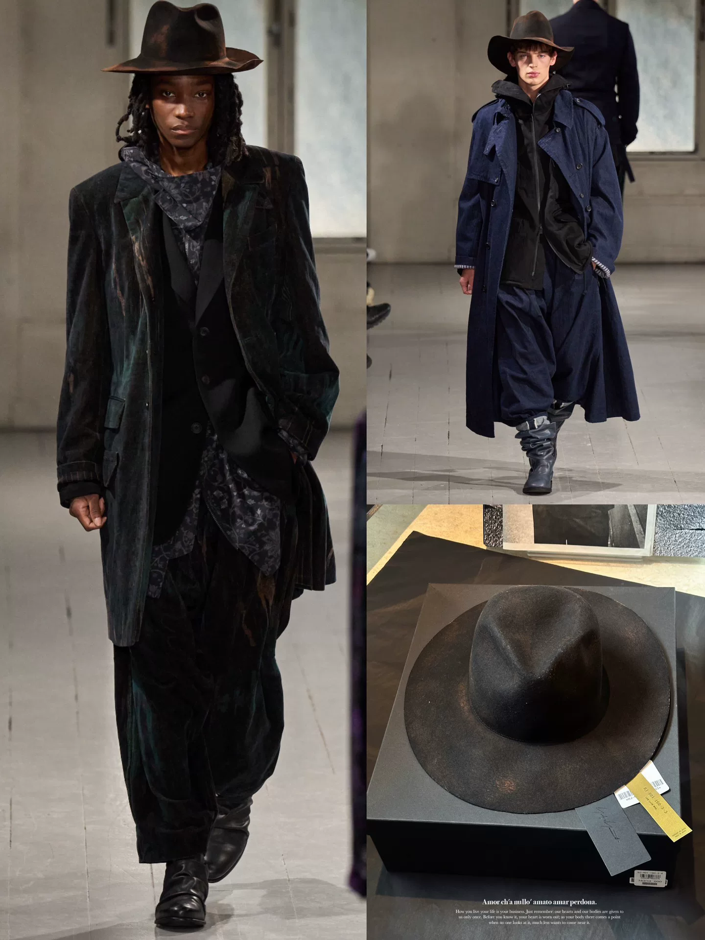 Yohji Yamamoto Horisaki Burned Hat