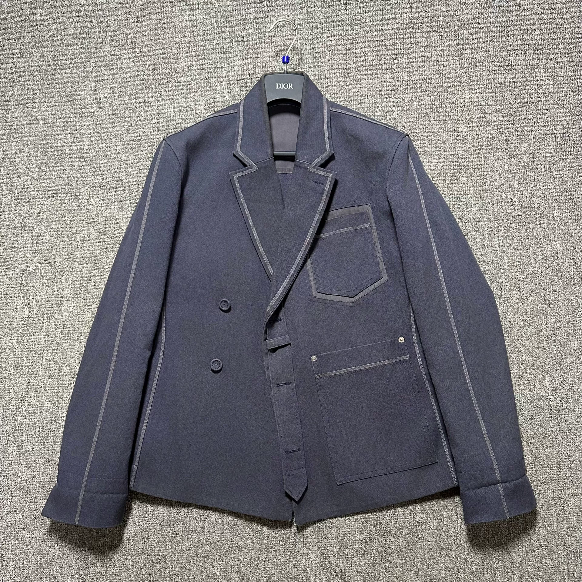 Dior Men 23ss Navy Runway Blazer — front