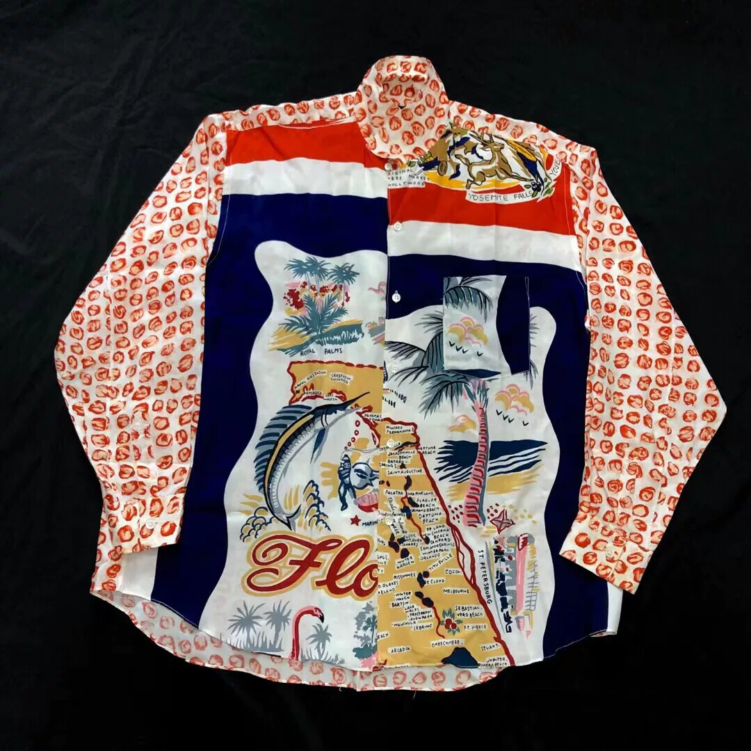 Comme des Garcons 91SS Vintage Silk Scarf Shirt — front