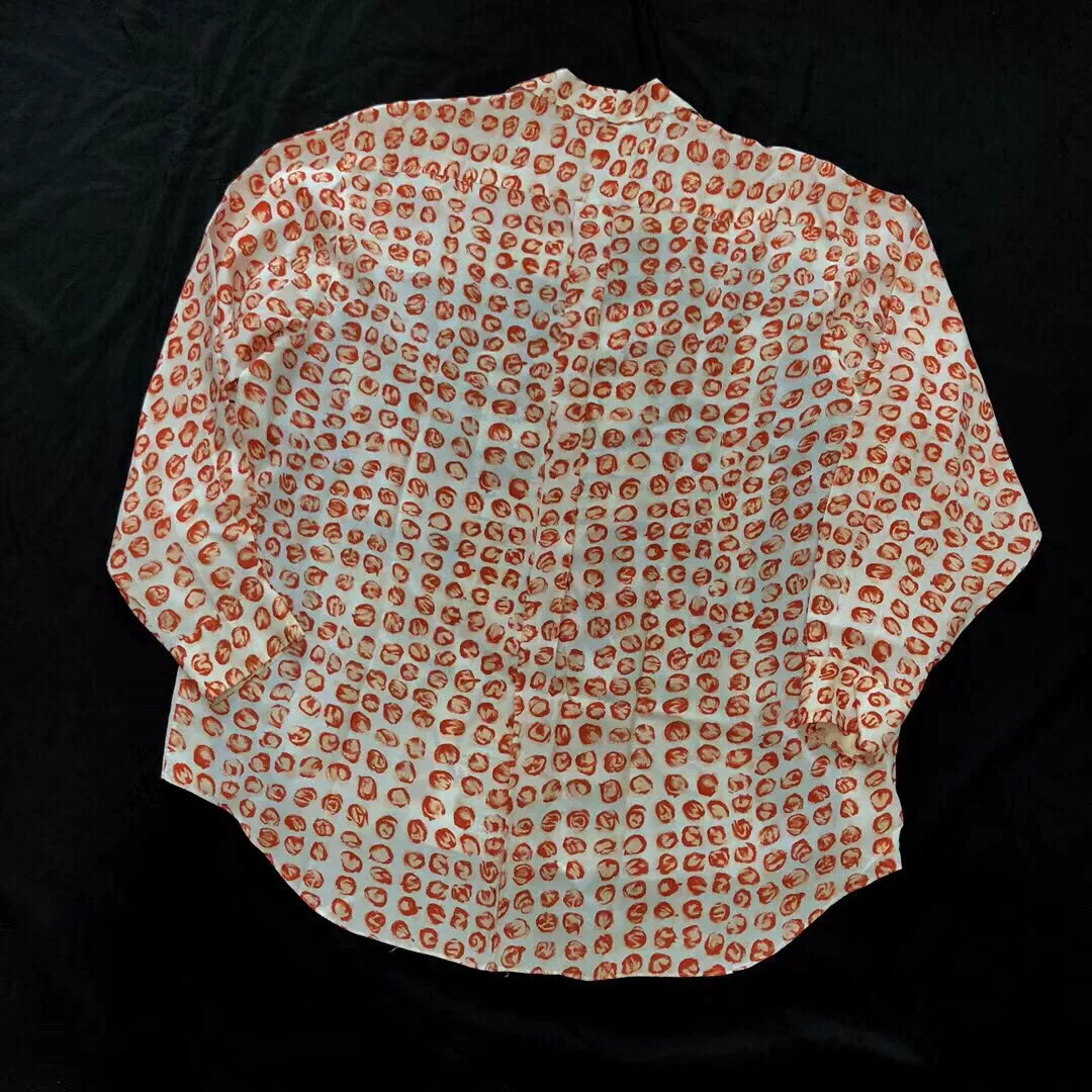 Comme des Garcons 91SS Vintage Silk Scarf Shirt — detail