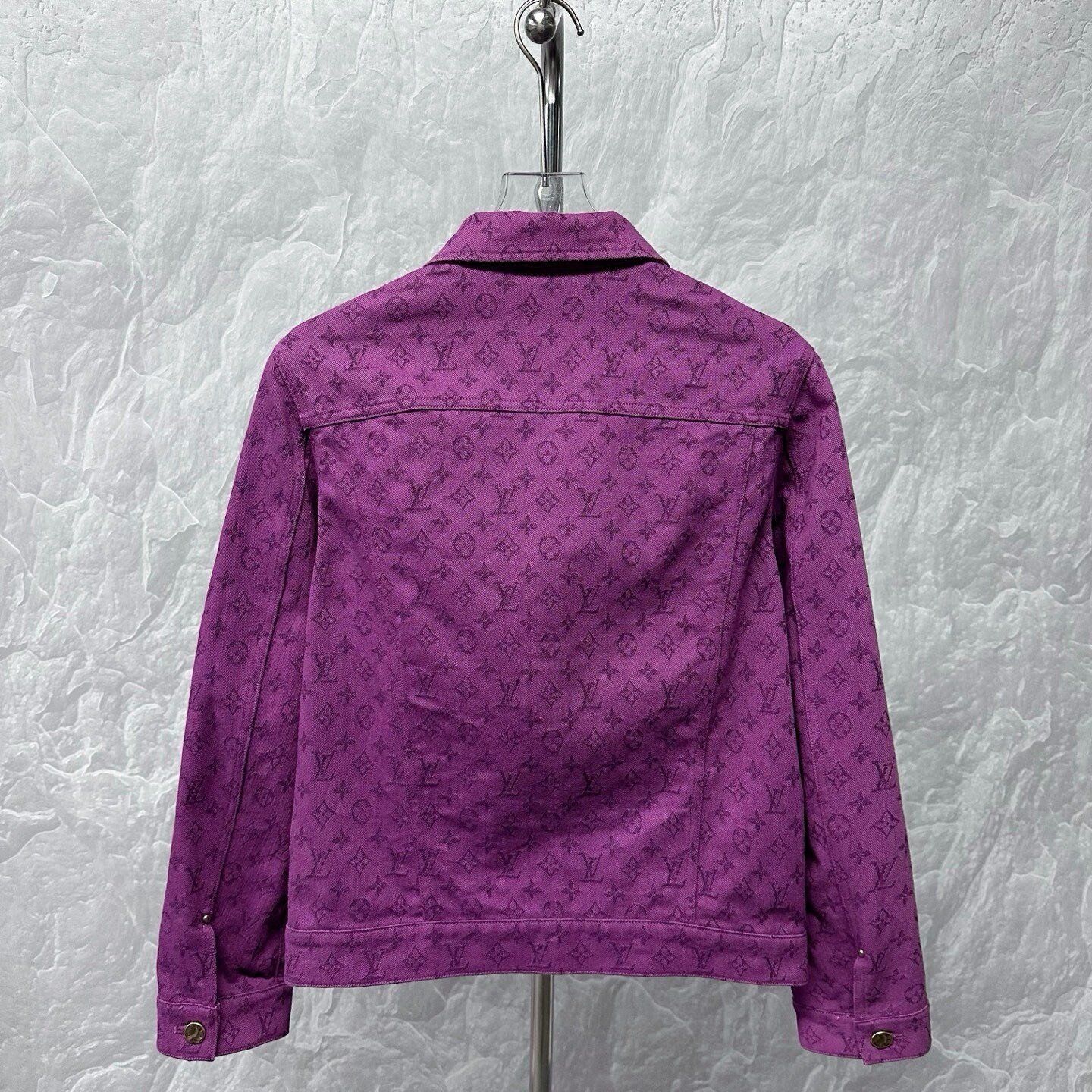 Louis Vuitton Purple Monogram Denim Jacket — back