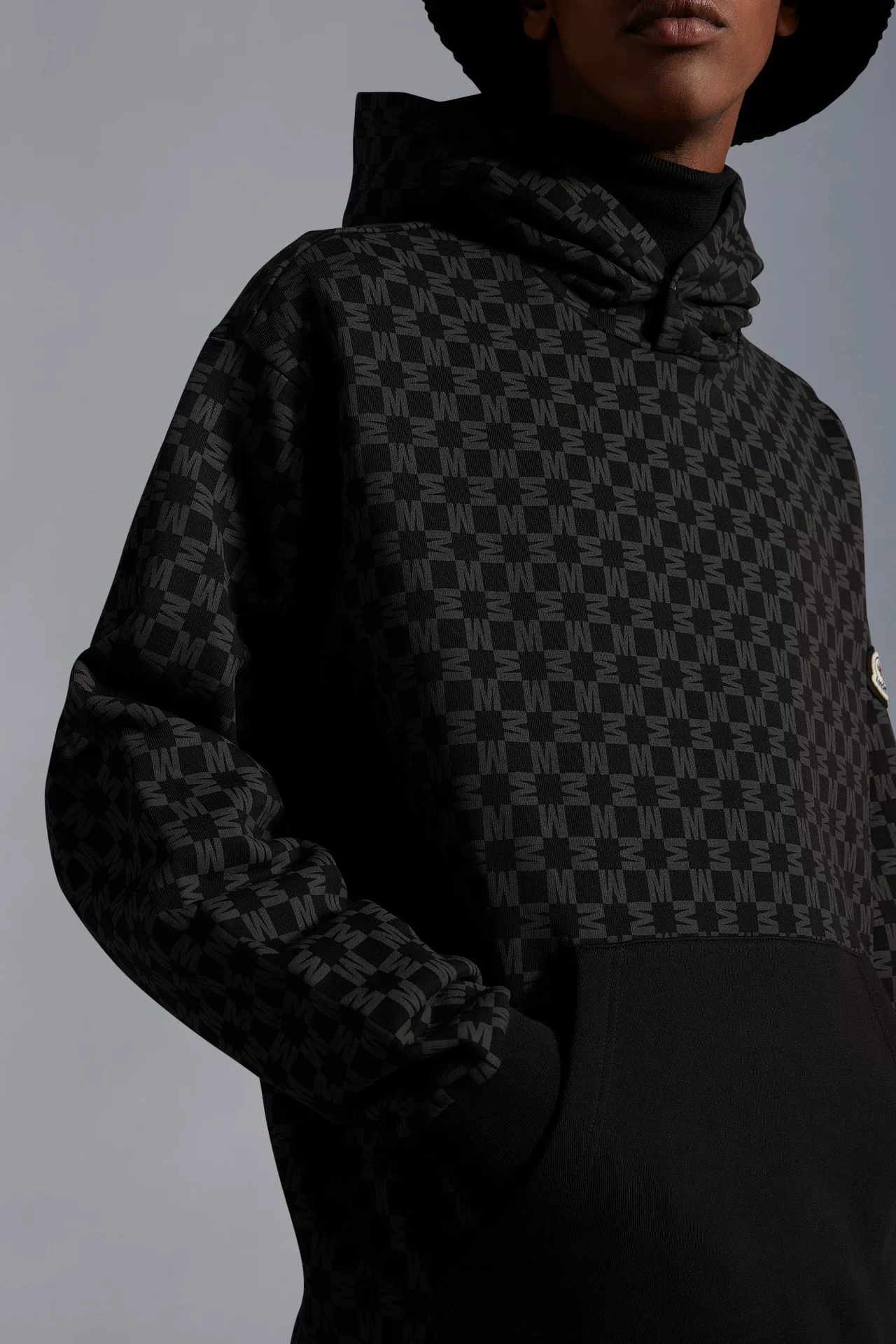 Moncler All-Over Logo Hoodie — label