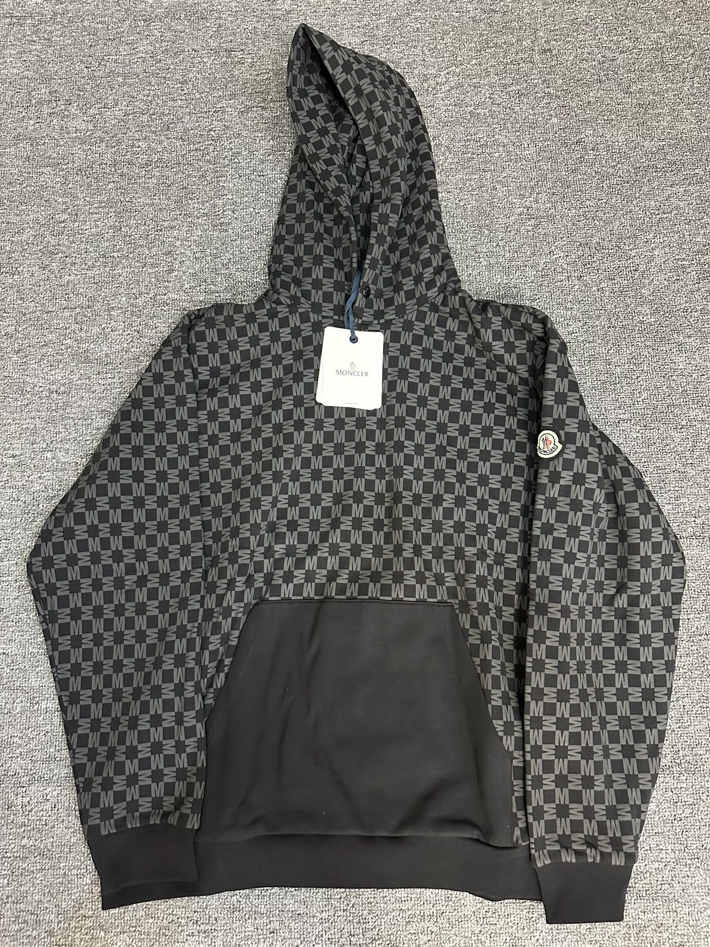 Moncler All-Over Logo Hoodie — back