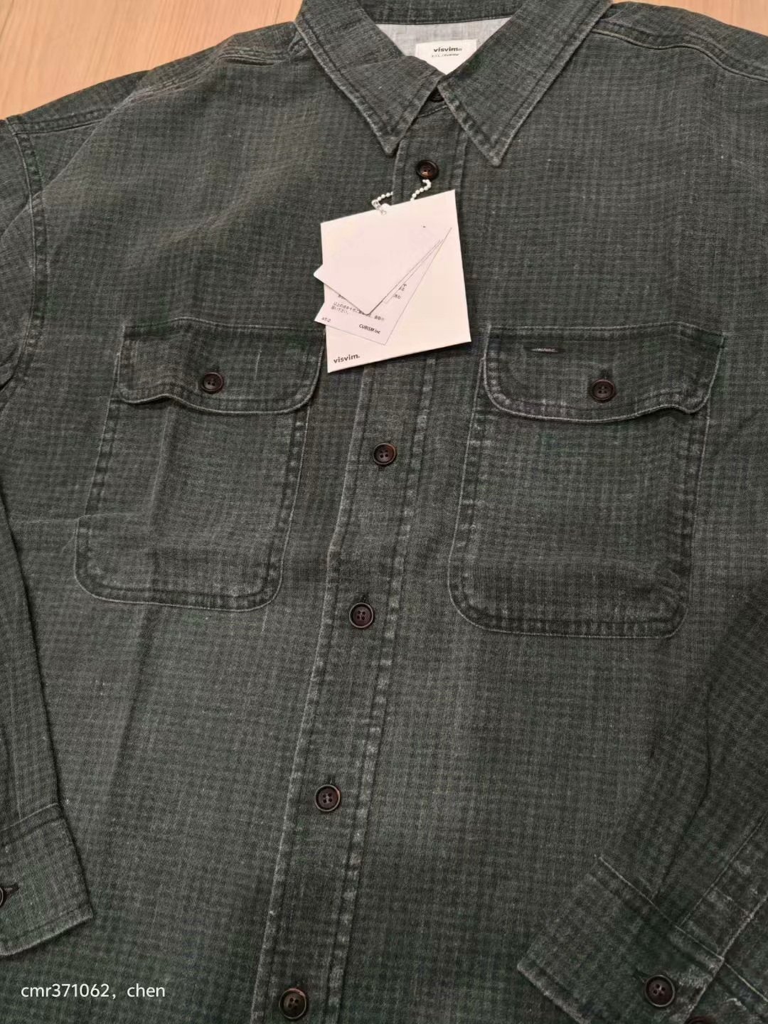 VISVIM 21SS LUMBER KHADI CHECK L/S — label