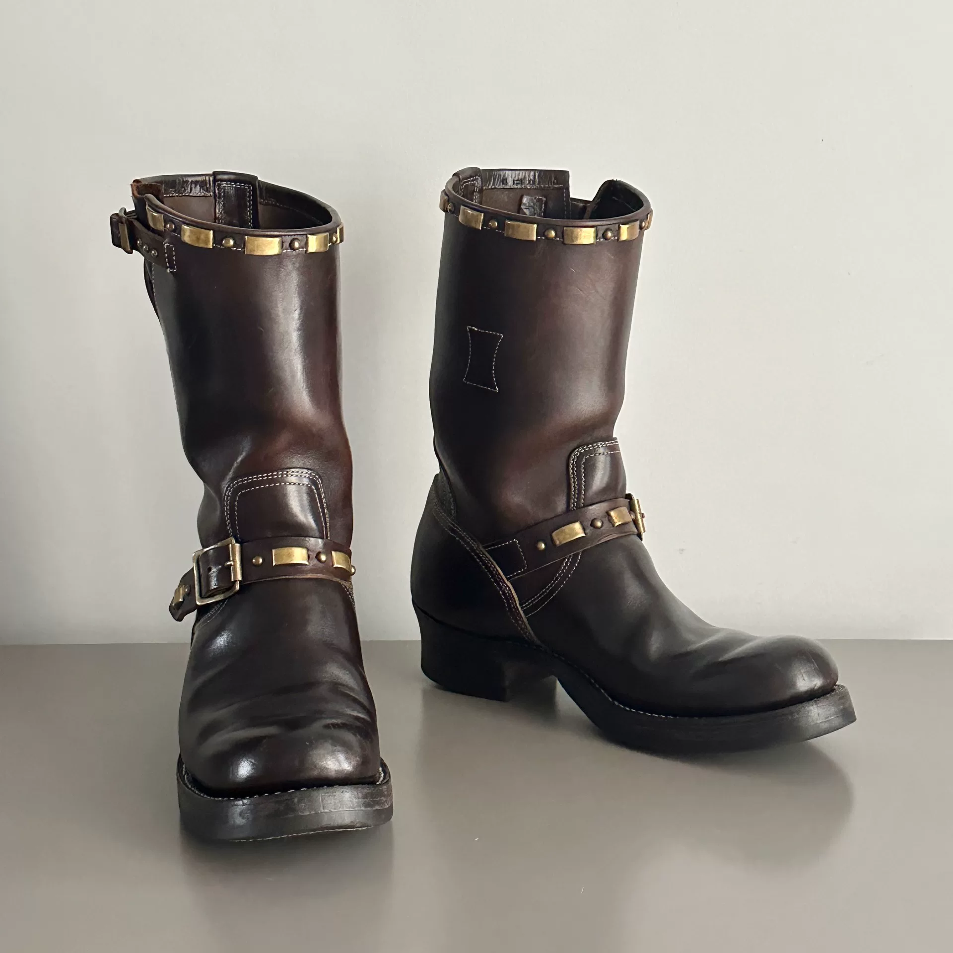 Clinch x BSW Horsehide Engineer Boots — detail