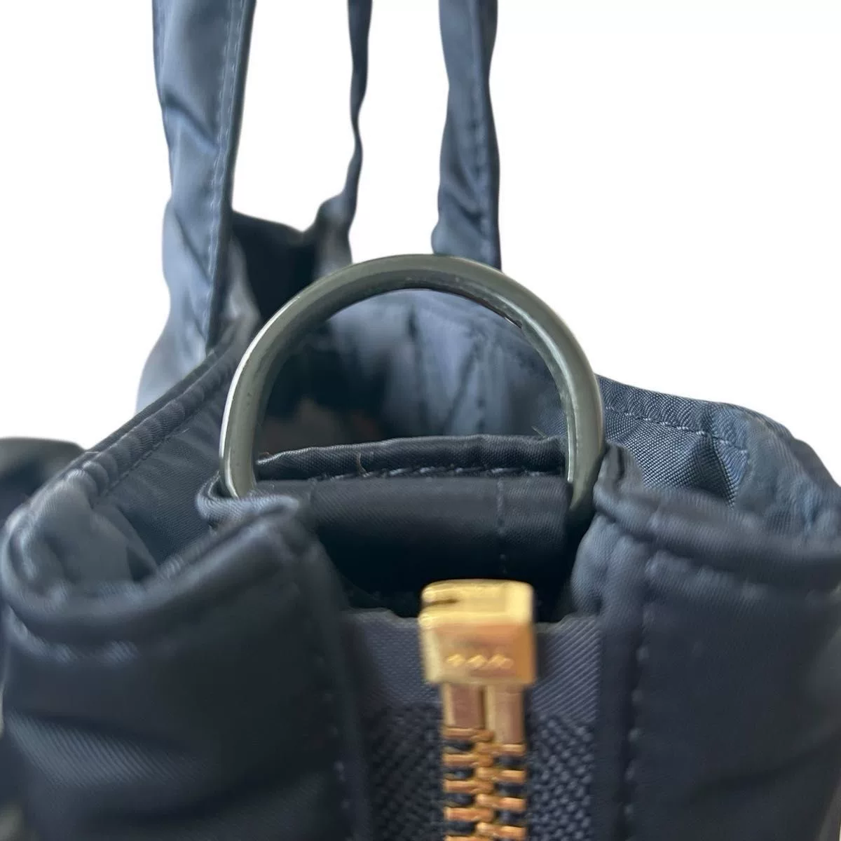 Porter Tanker 2way Blue Nylon Tote Bag — label