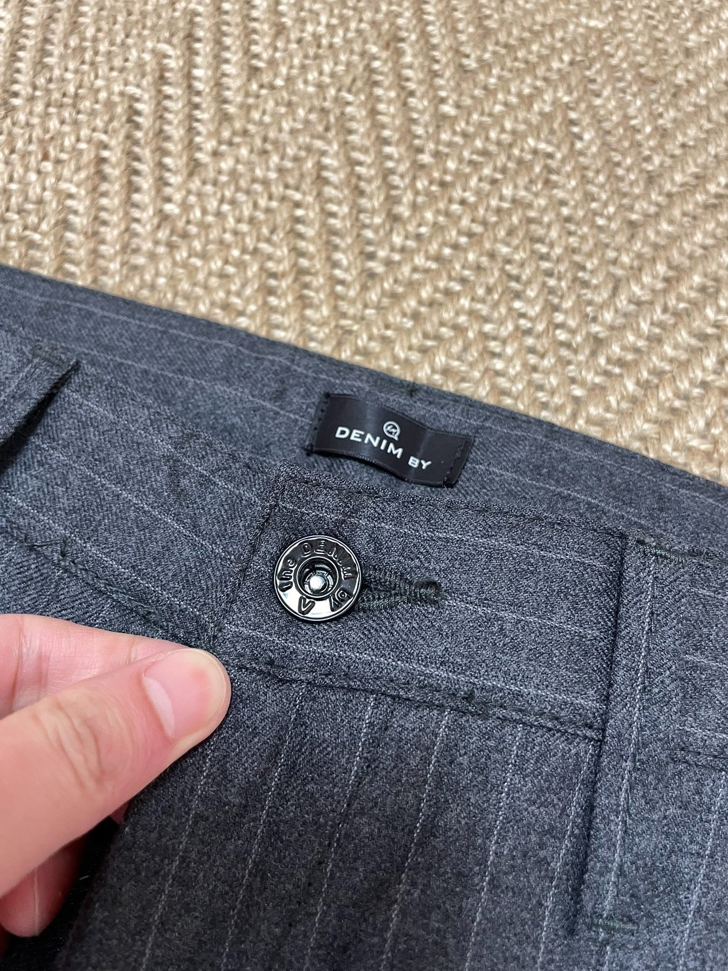 DENIM BY VANQUISH & FRAGMENT Wool Striped Pants — back