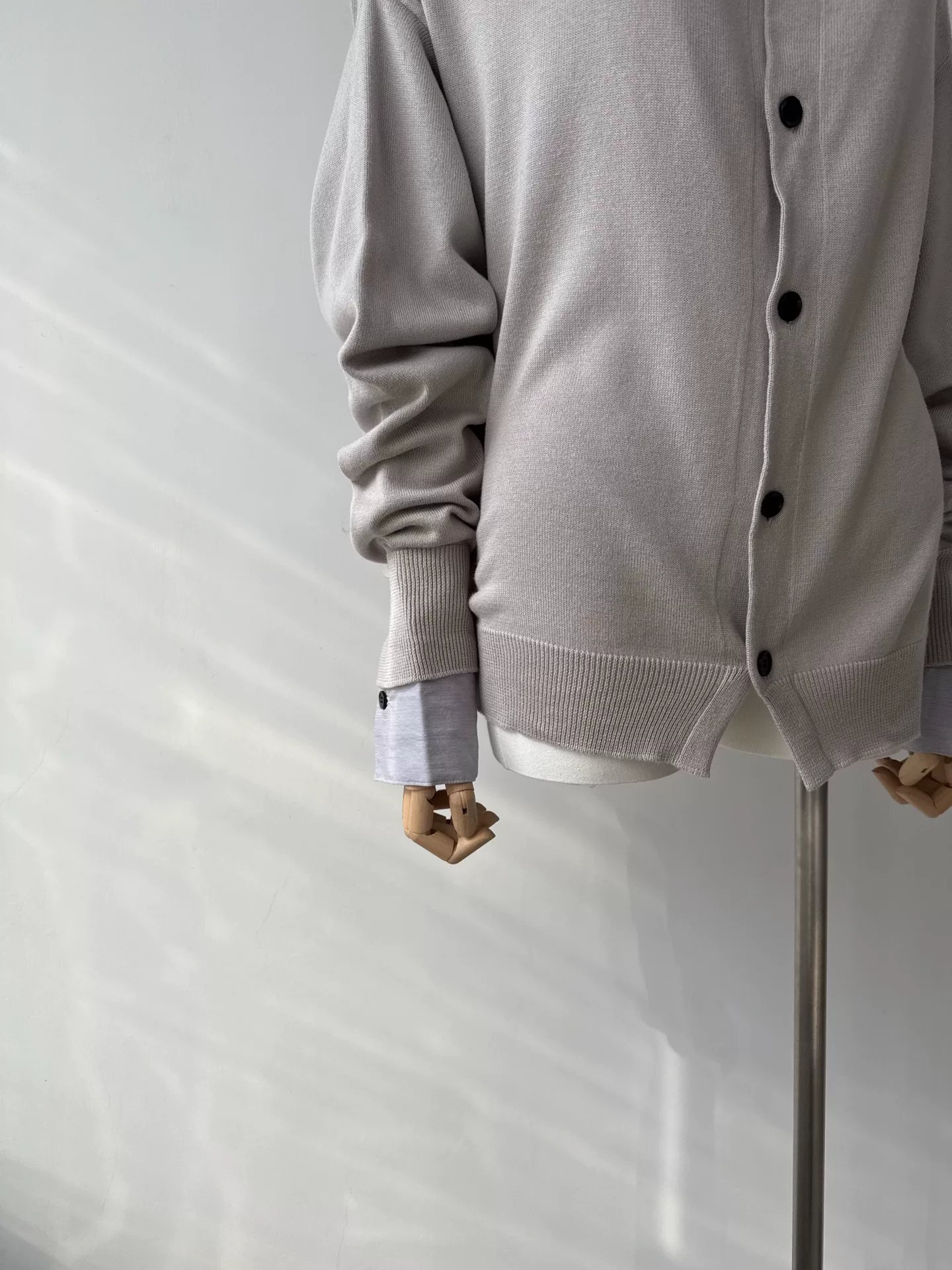 Yohji Yamamoto Y's Double-Layered Knit Cardigan — detail