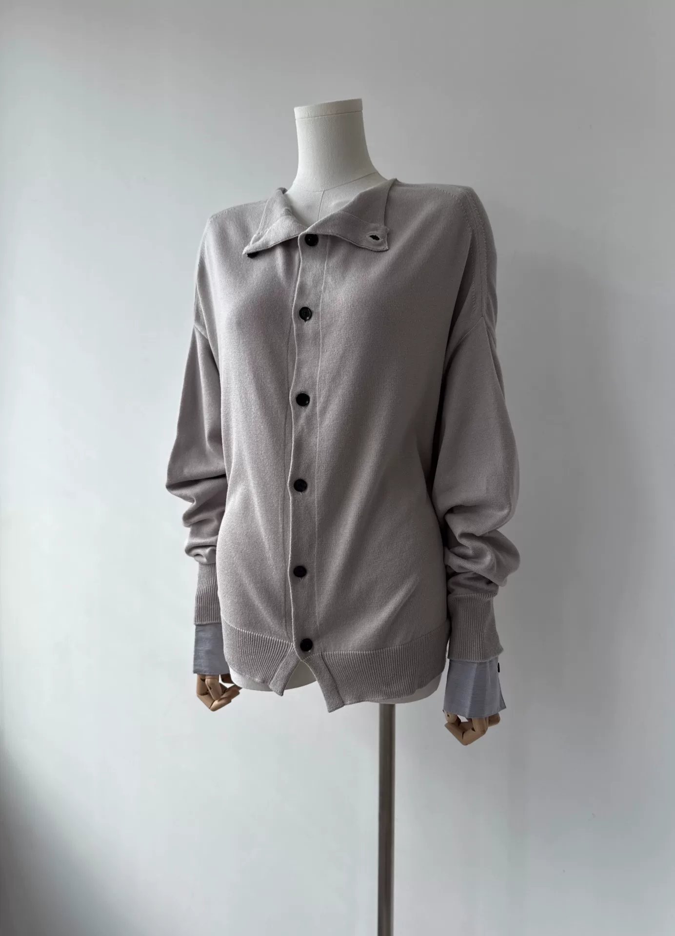 Yohji Yamamoto Y's Double-Layered Knit Cardigan — back