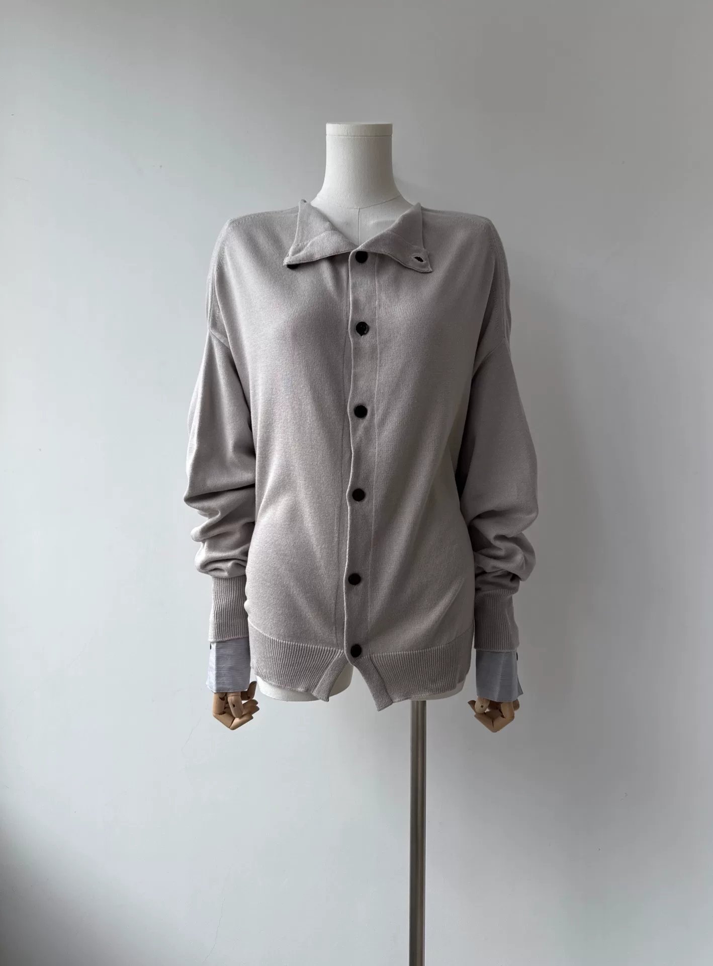 Yohji Yamamoto Y's Double-Layered Knit Cardigan — front