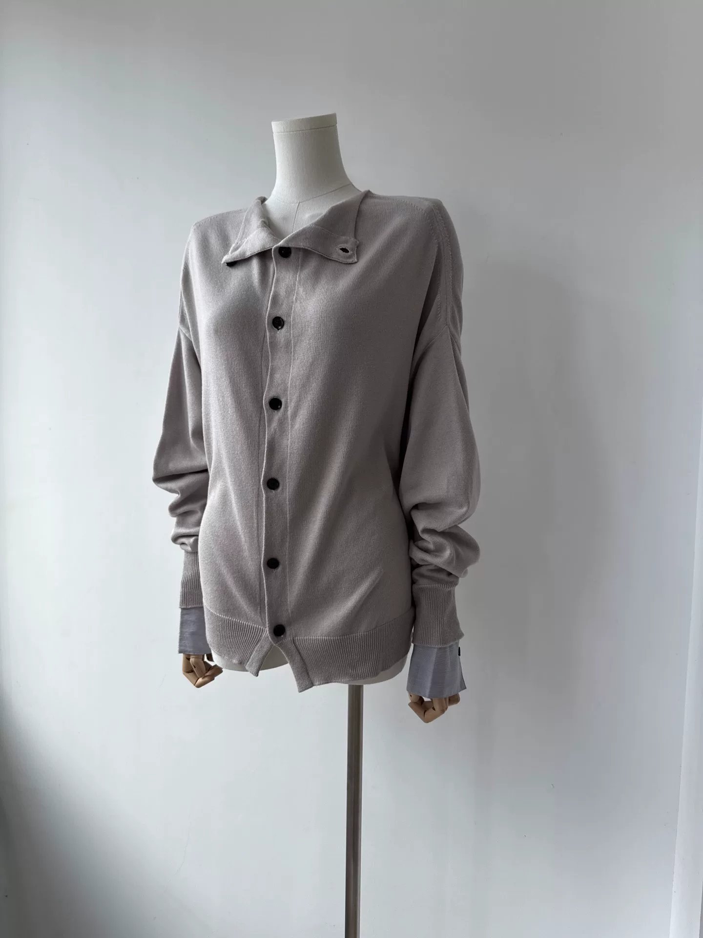 Yohji Yamamoto Y's Double-Layered Knit Cardigan — label