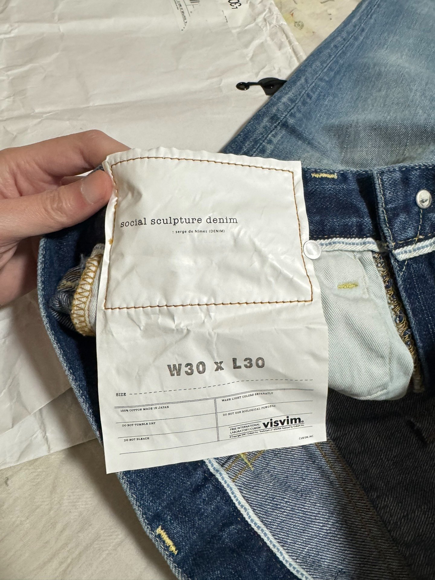 visvim 17SS Social Sculpture 03D10 Jeans — back