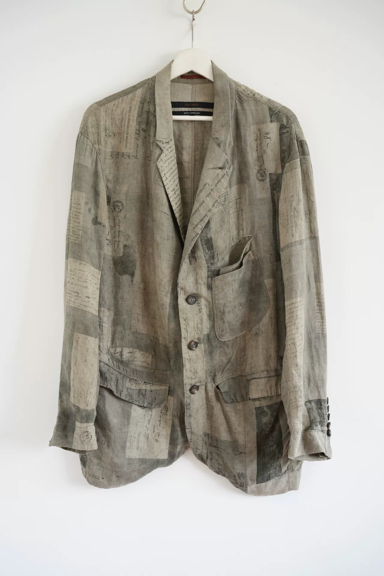 Ziggy Chen 20ss Vintage Postcard Suit