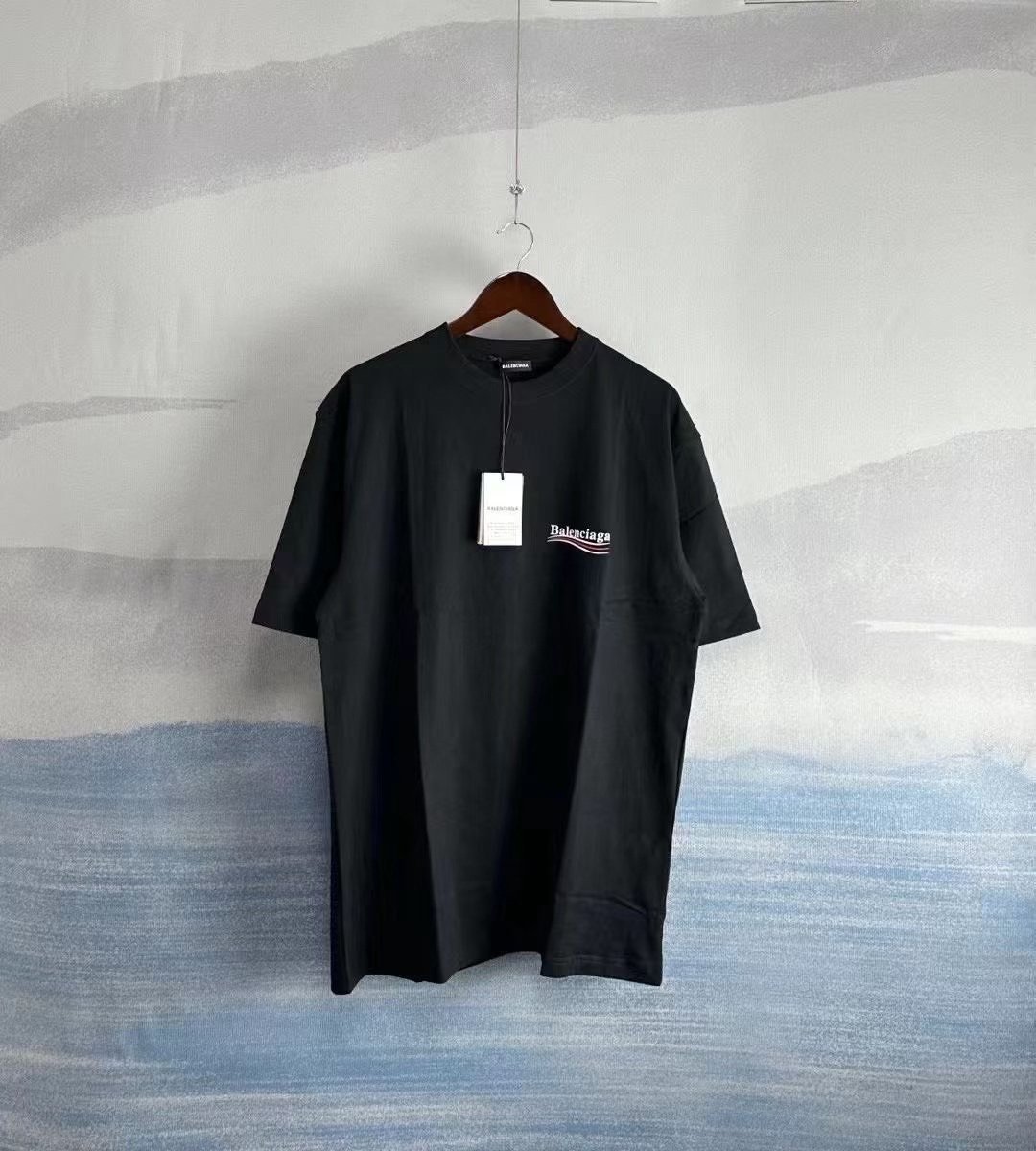 Balenciaga Black Oversize Logo T-shirt