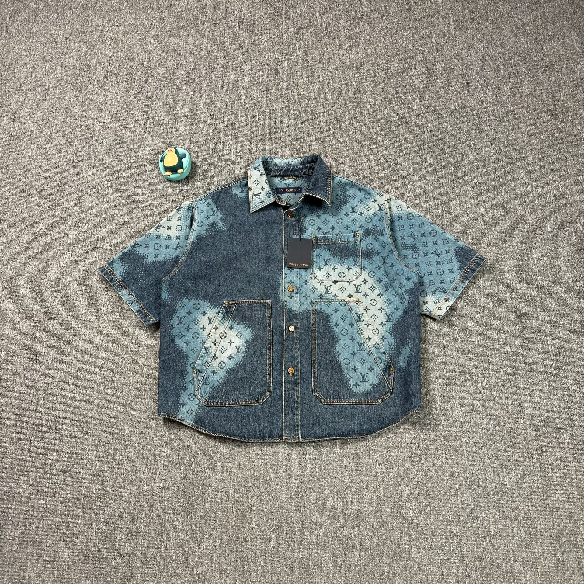 Louis Vuitton All-Over Print Denim Shirt