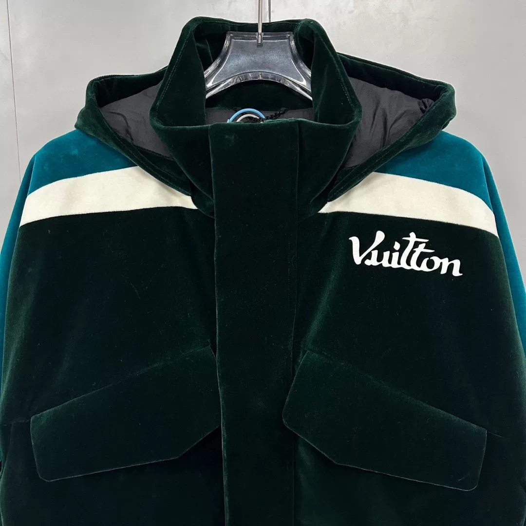 Louis Vuitton LV Logo Velvet Colorblock Jacket — front