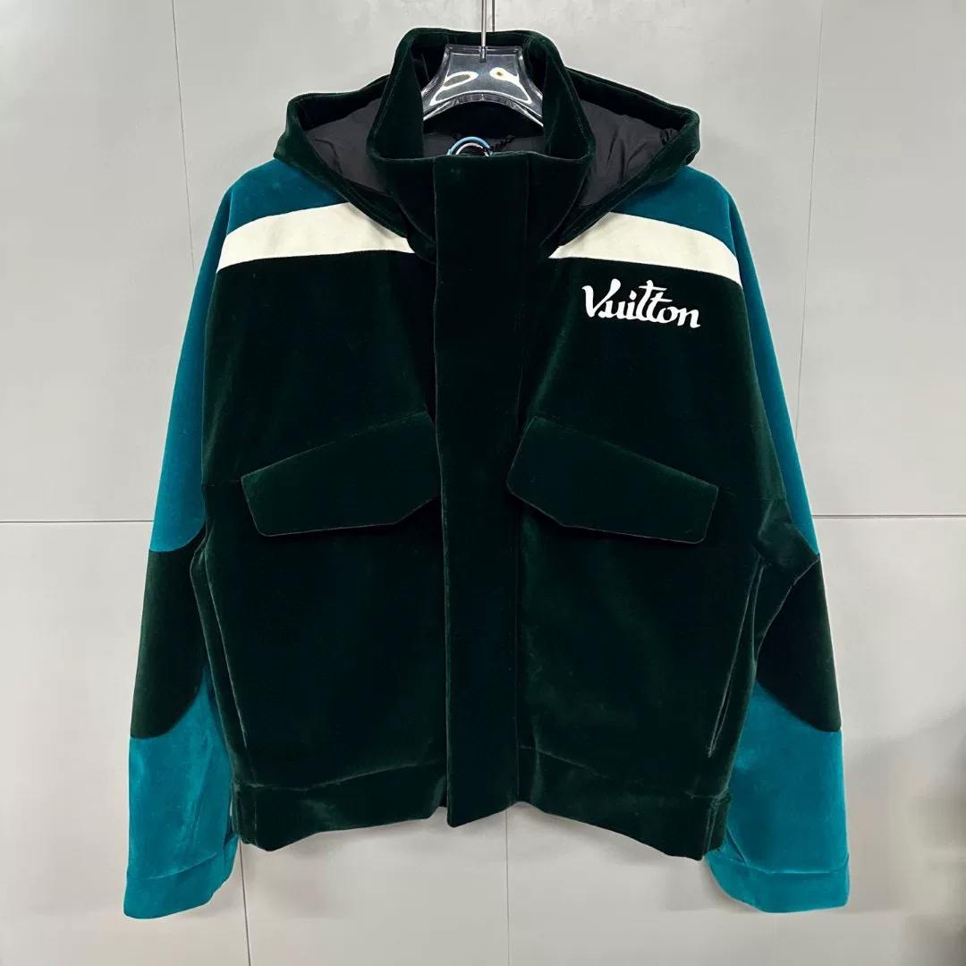 Louis Vuitton LV Logo Velvet Colorblock Jacket