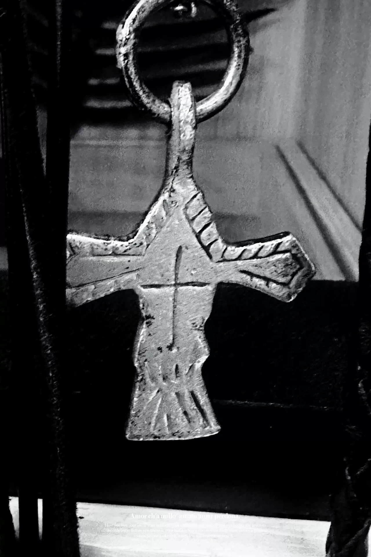 Yohji Yamamoto Maltese Cross Pendant — label