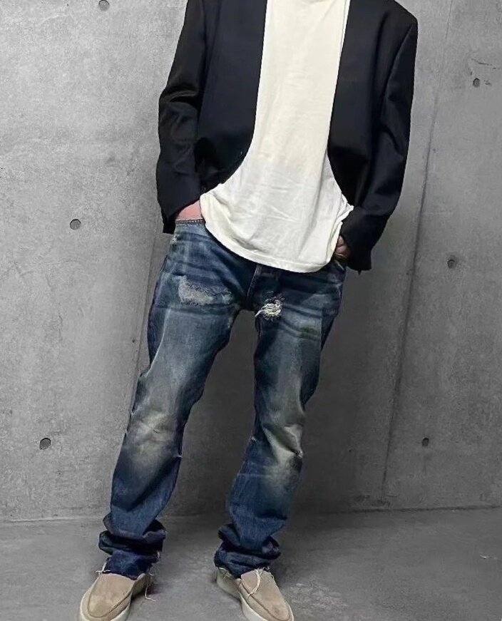 Fear of God 7th Season Distressed Jeans — front