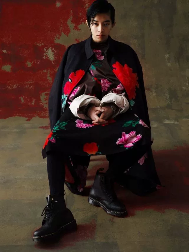 Yohji Yamamoto 96ss Peony Print Jacket — back