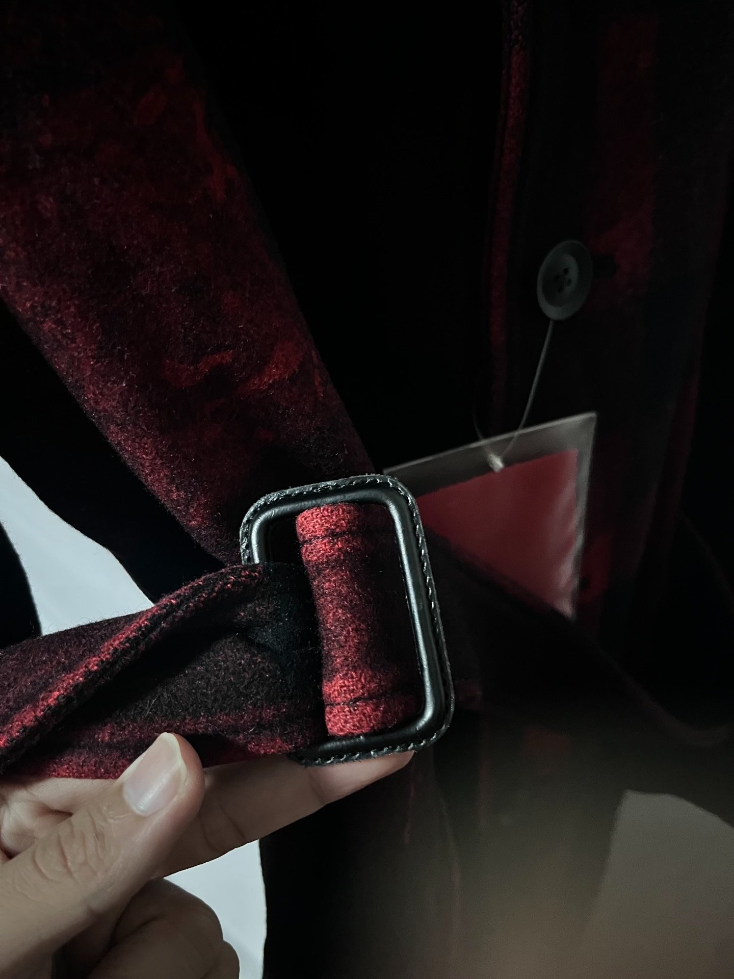 Yohji Yamamoto 20AW Red Black Coat — back