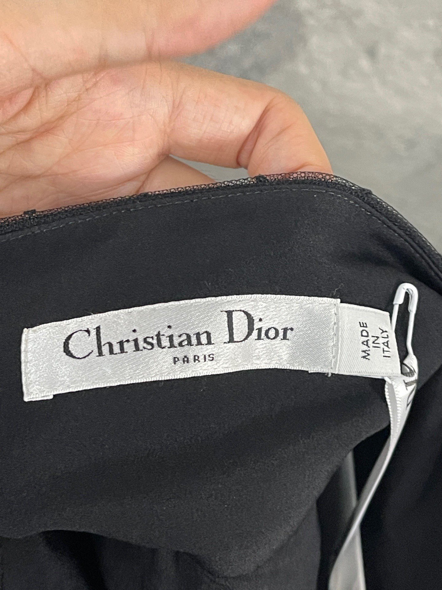 Dior Women's Tulle Long Skirt — label