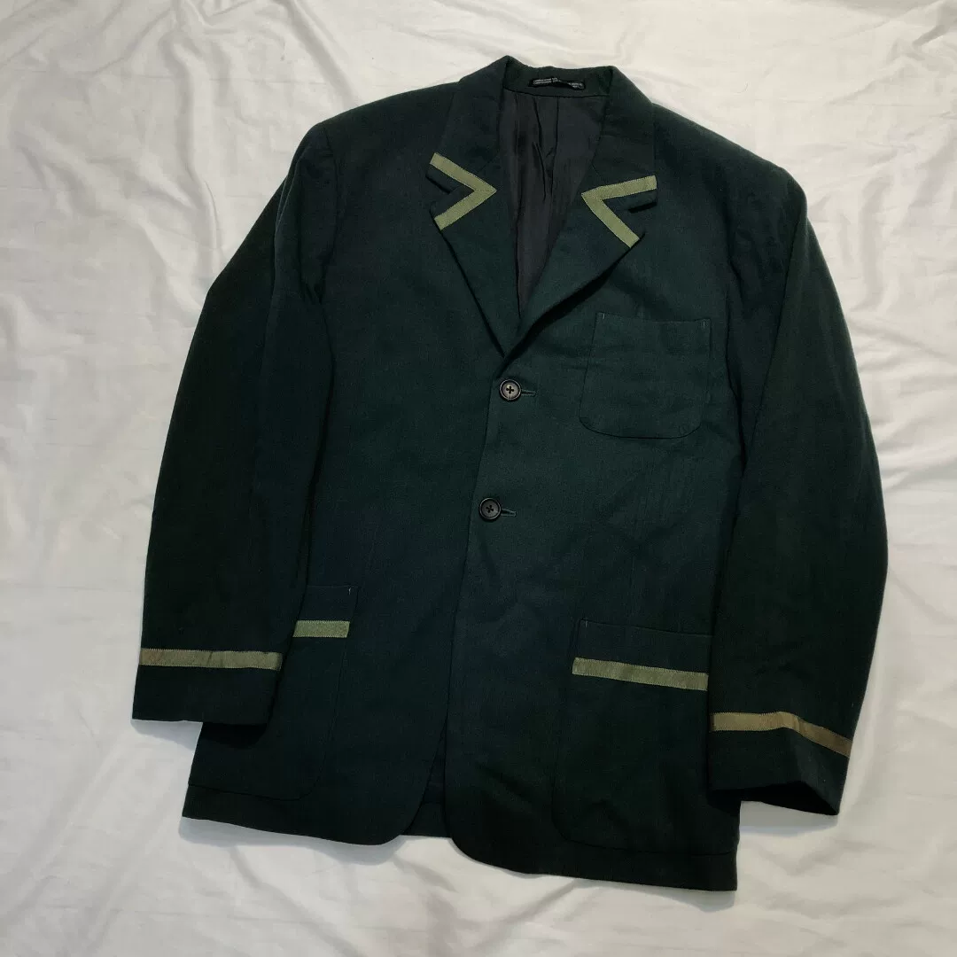 Yohji Yamamoto 89AW Stripe Runway Coat — front