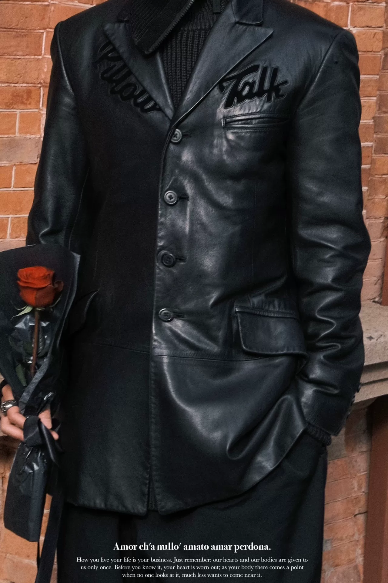 Yohji Yamamoto 03AW Pillow Talk Leather Jacket — label