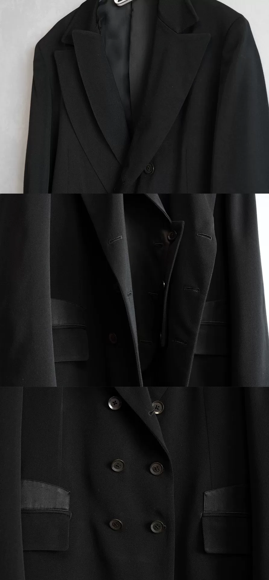 Yohji Yamamoto 07AW Double-Breasted Silk Coat — back