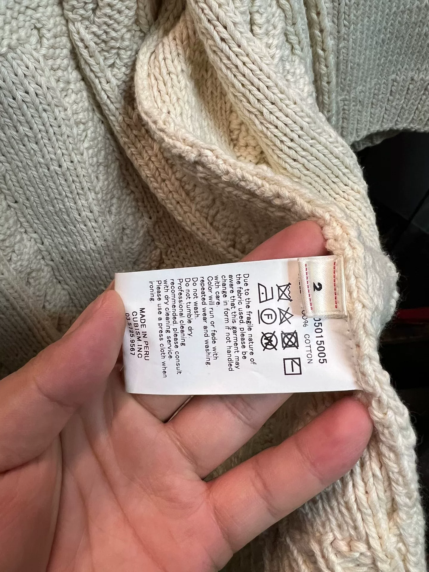 visvim 19ss Highland Dotera Knit — detail