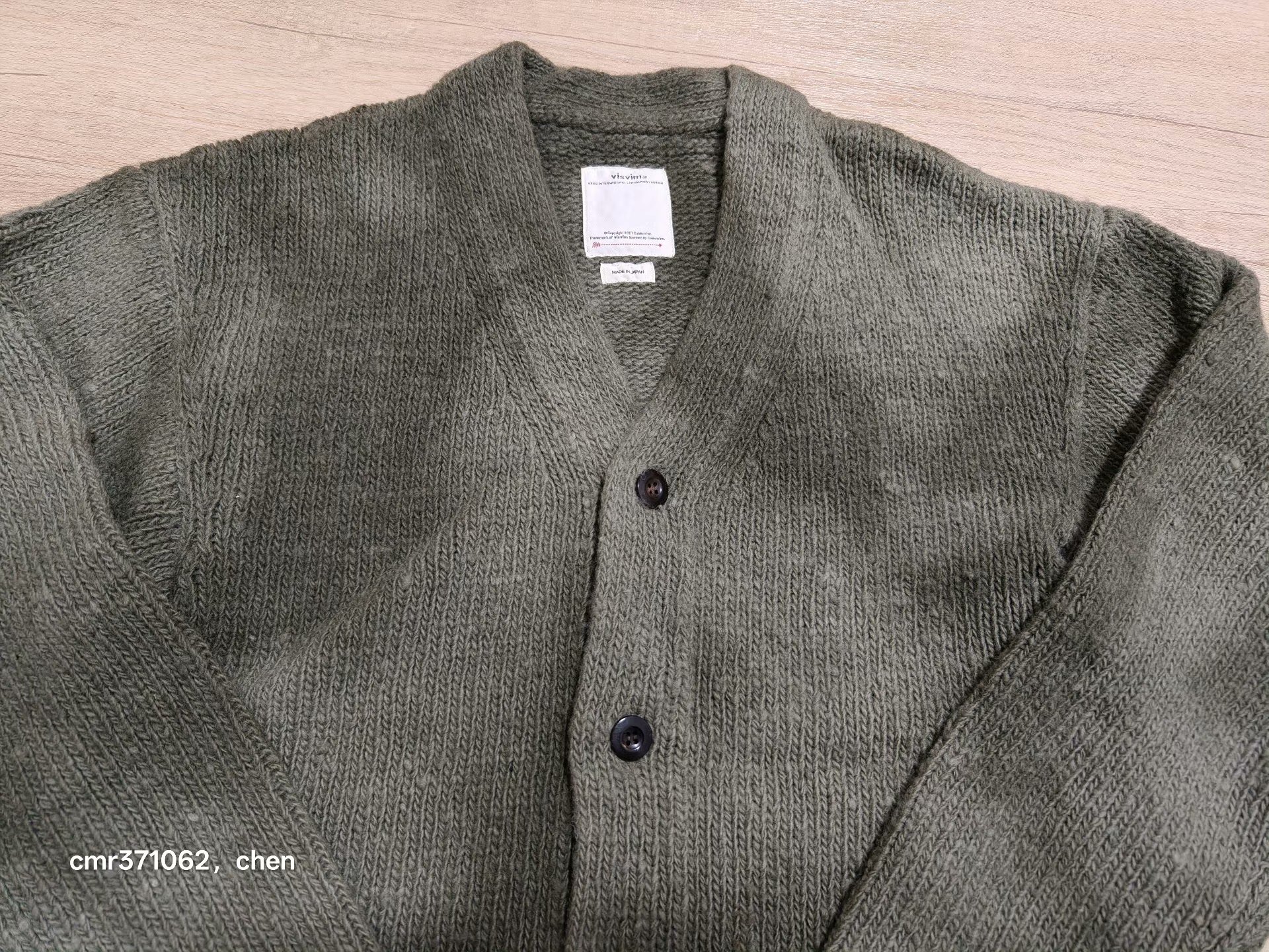 VISVIM 19AW SELMER LONG CARDIG — label