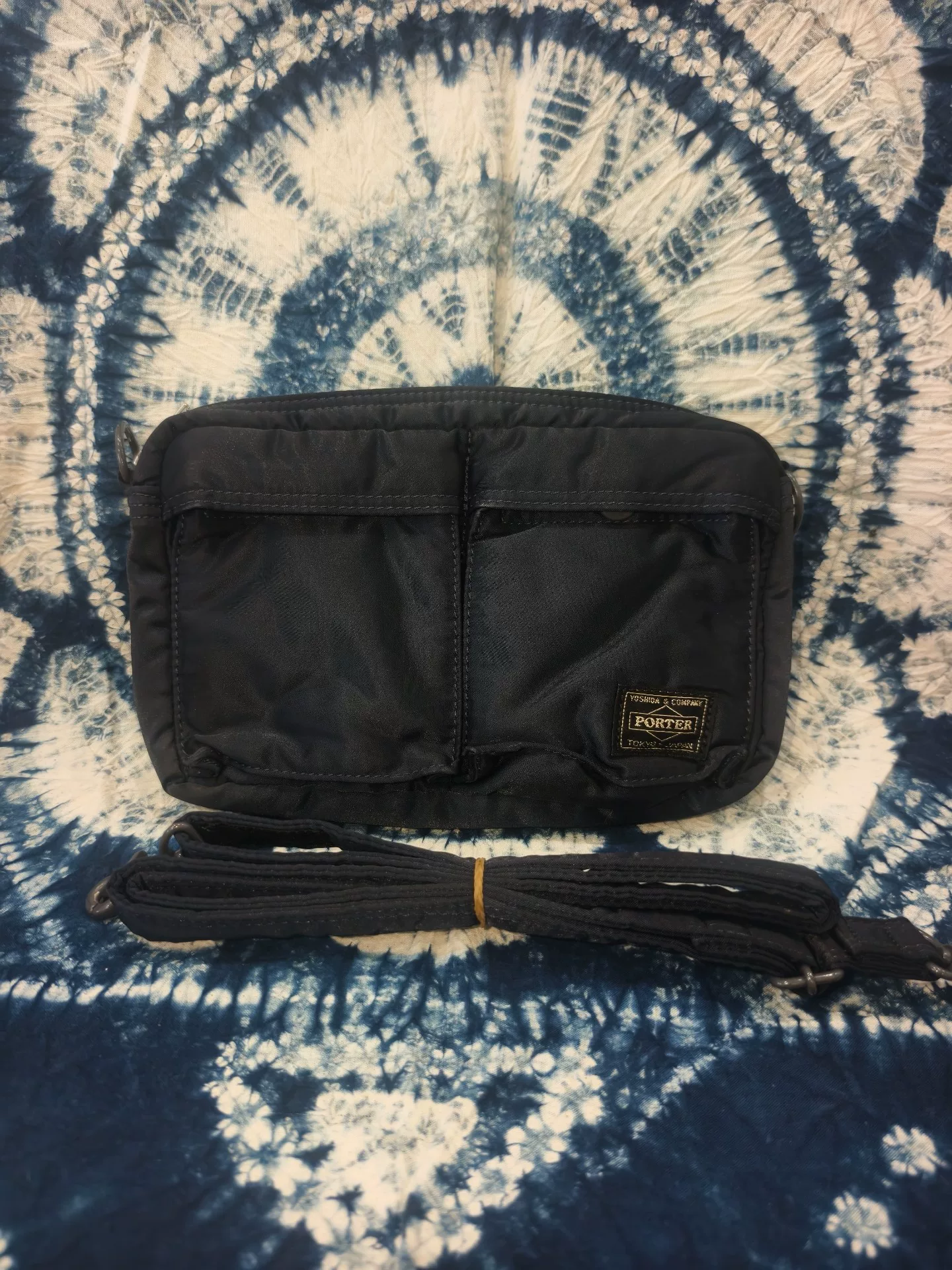 Head Porter Navy Blue Crossbody Bag