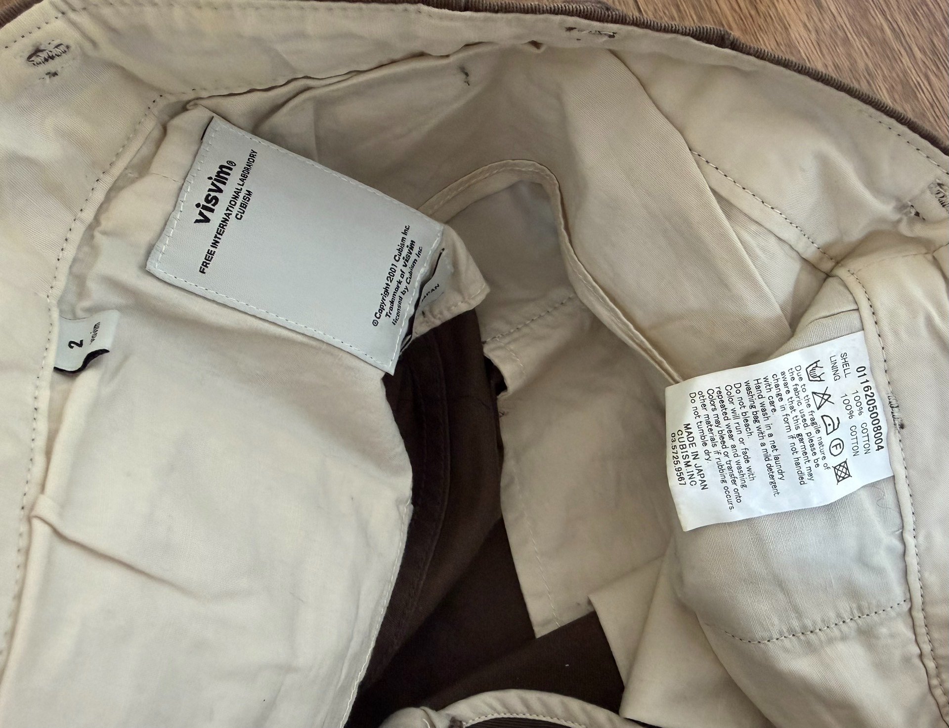 VISVIM Slim Chino DMGD Pants — detail