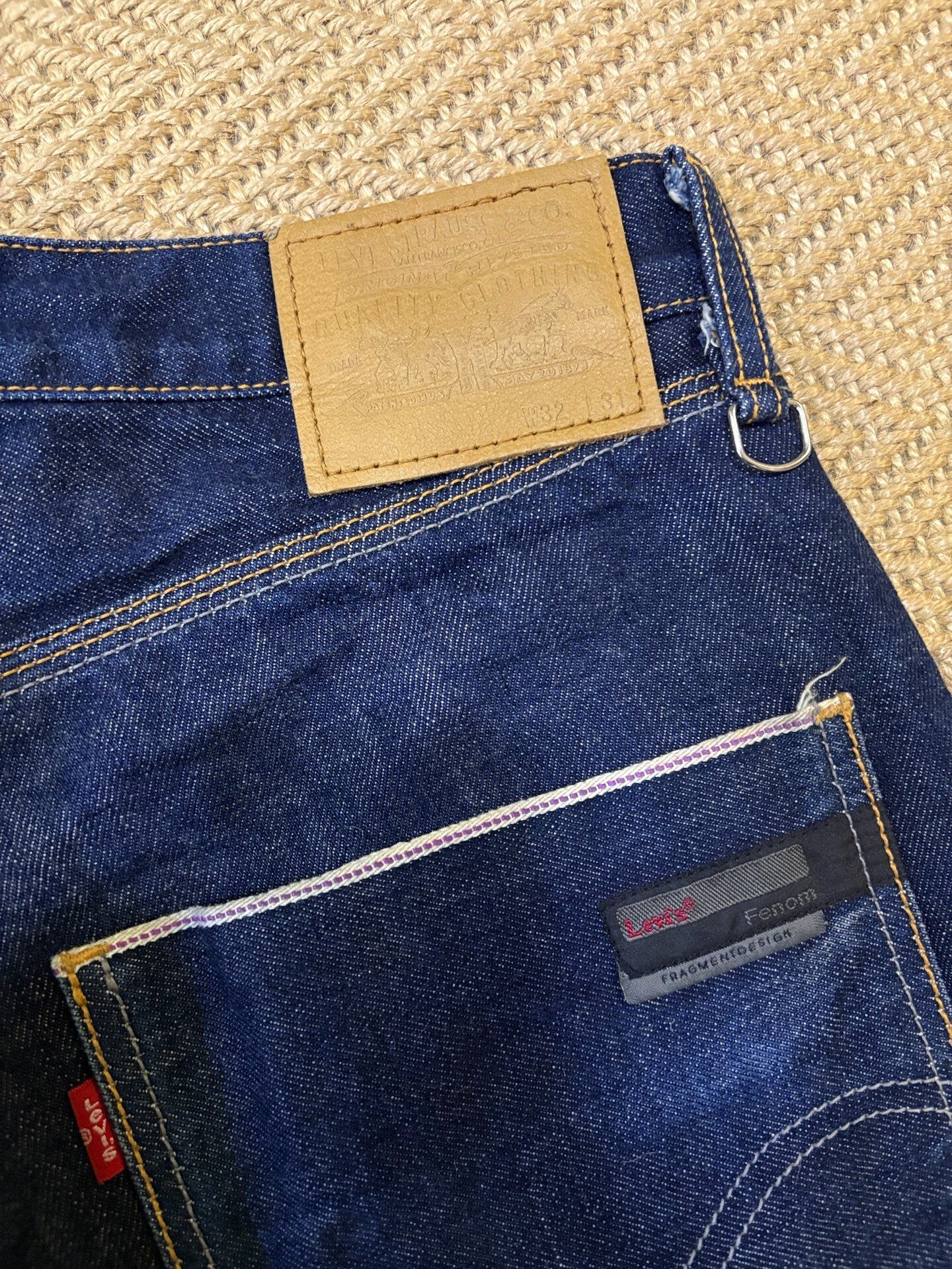 LEVIS FENOM Raw Semi-Shine Workwear Jeans — back