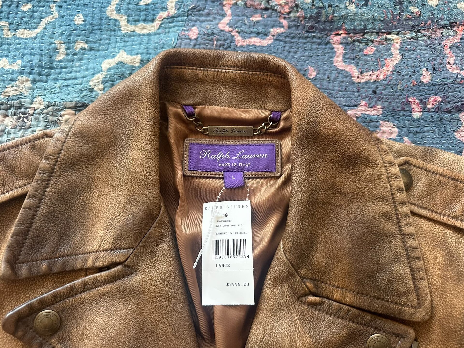 Ralph Lauren Purple Label Biker Jacket — detail