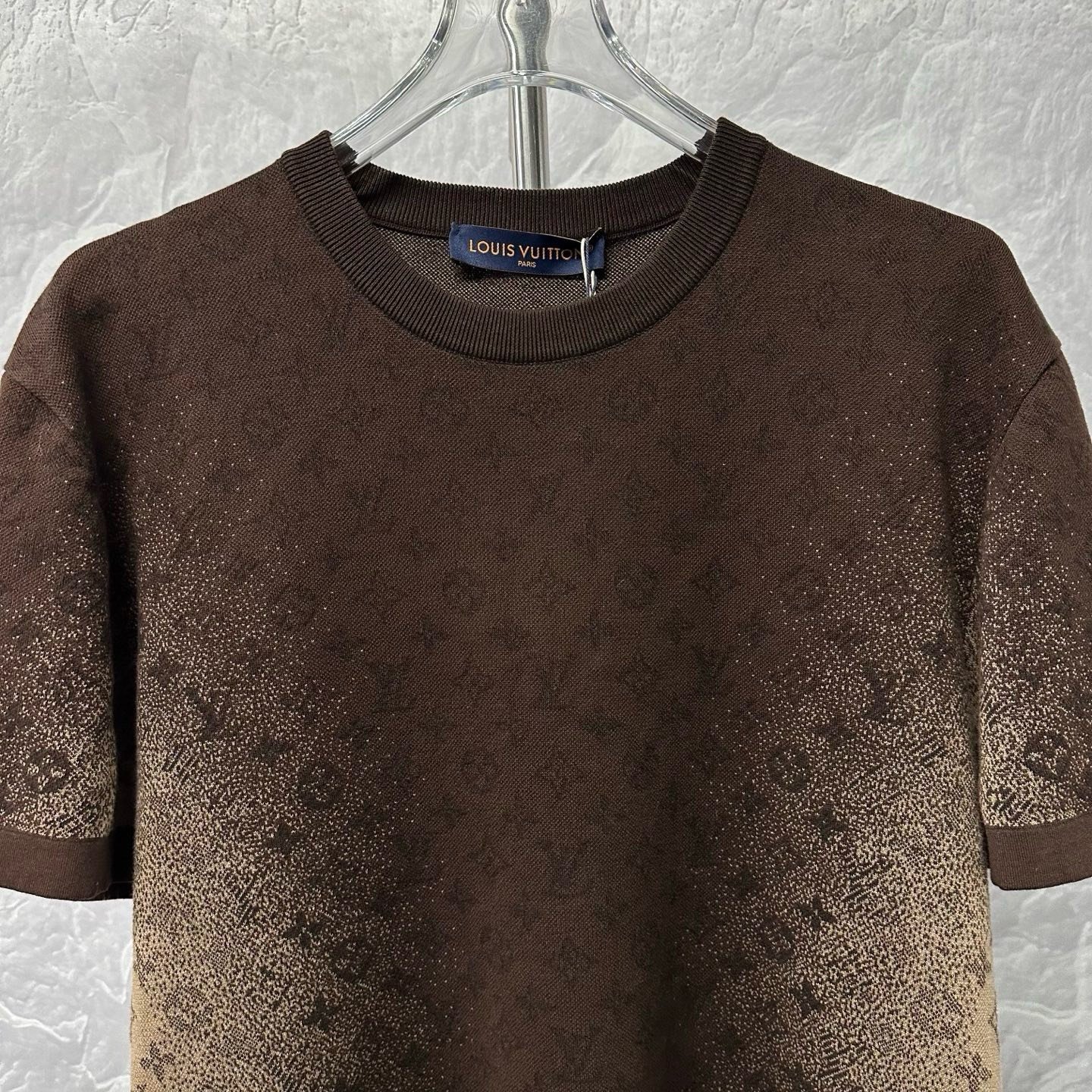 Louis Vuitton SS26 Gradient Monogram Knit Tee — front