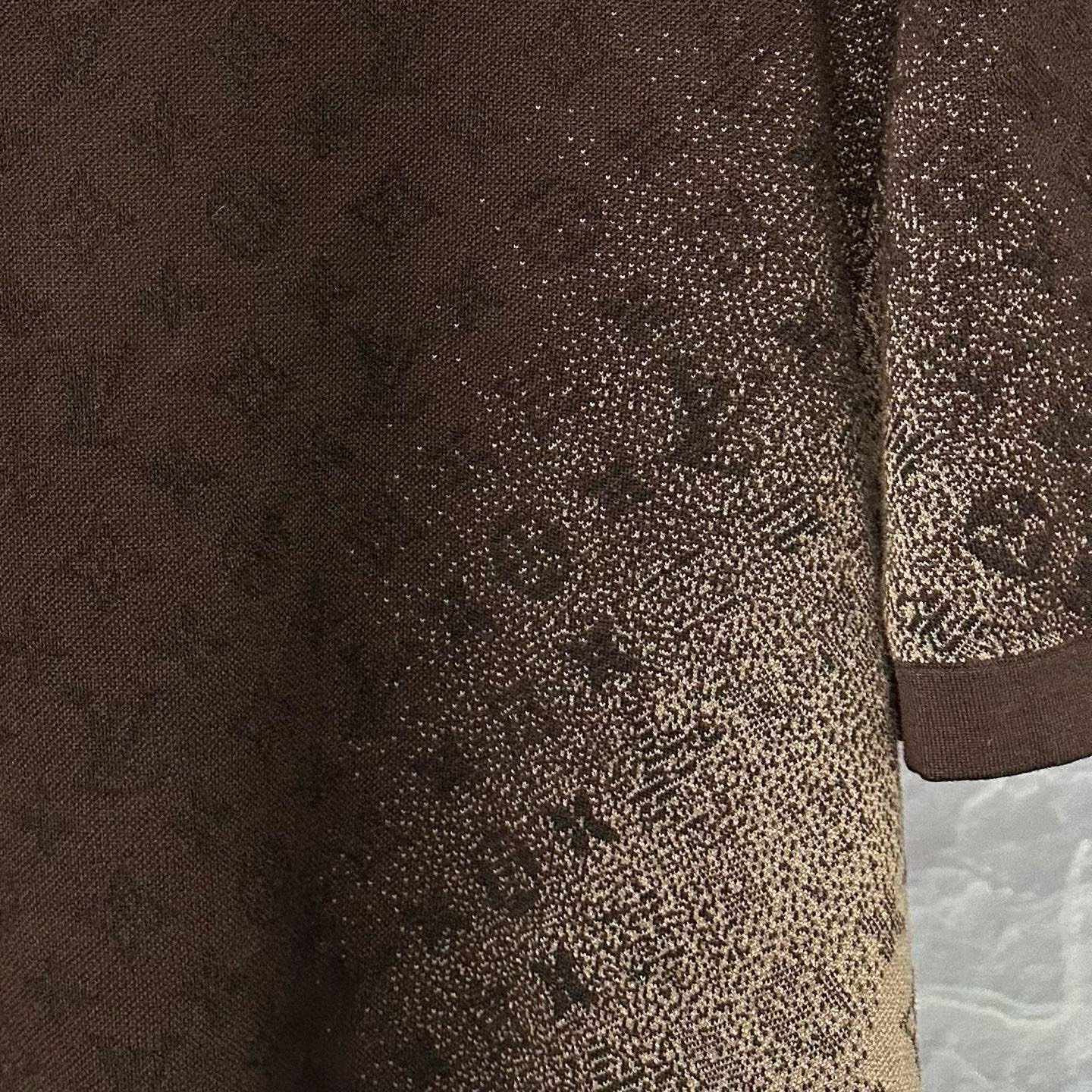 Louis Vuitton SS26 Gradient Monogram Knit Tee — detail