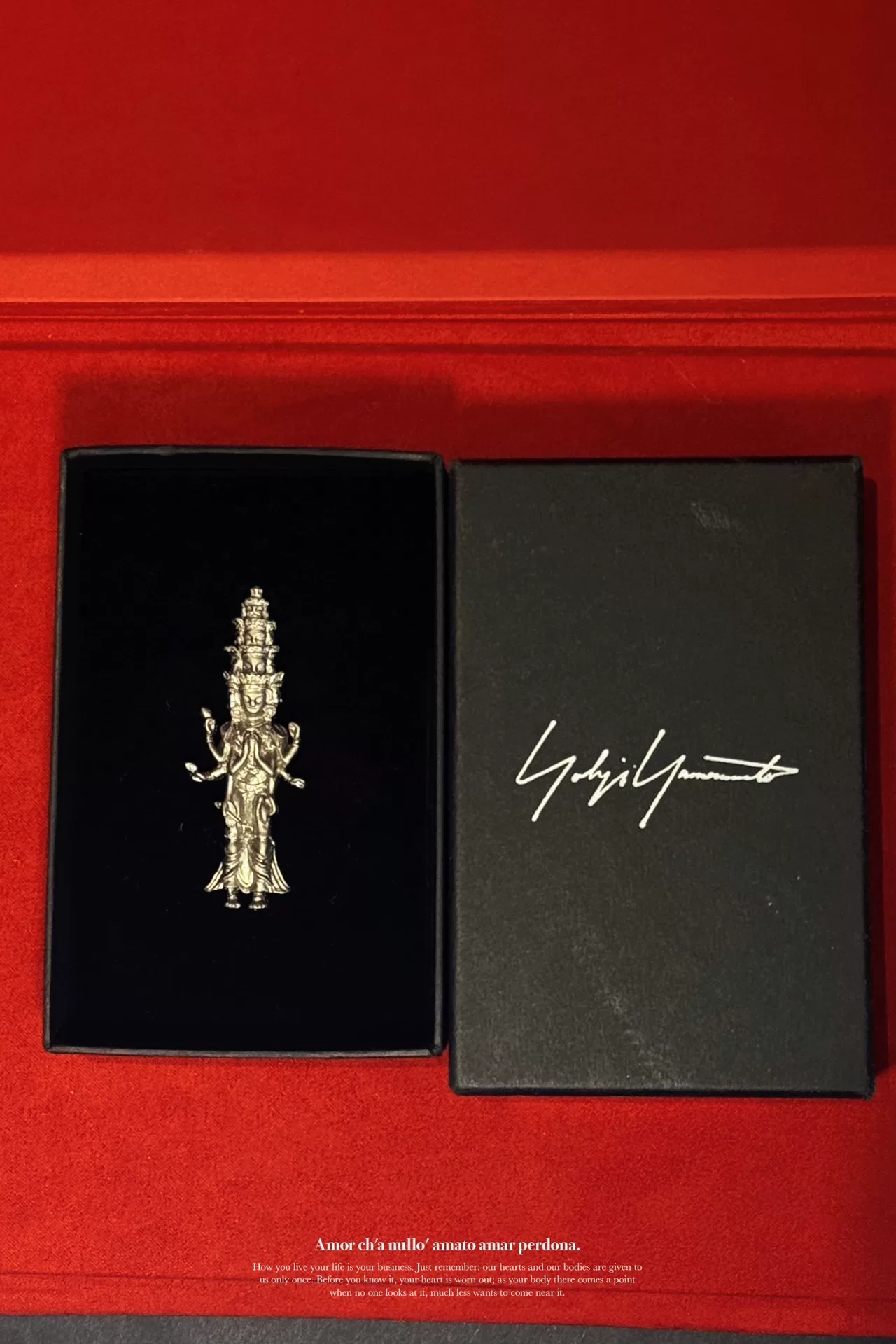 Yohji Yamamoto Guanyin Buddha Brooch — front