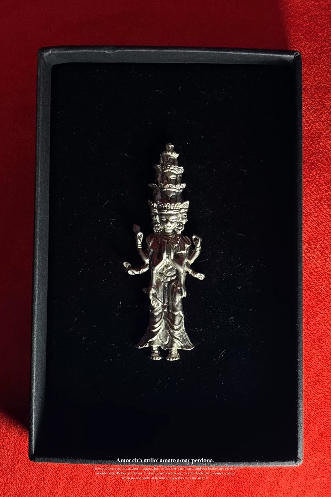 Yohji Yamamoto Guanyin Buddha Brooch — back