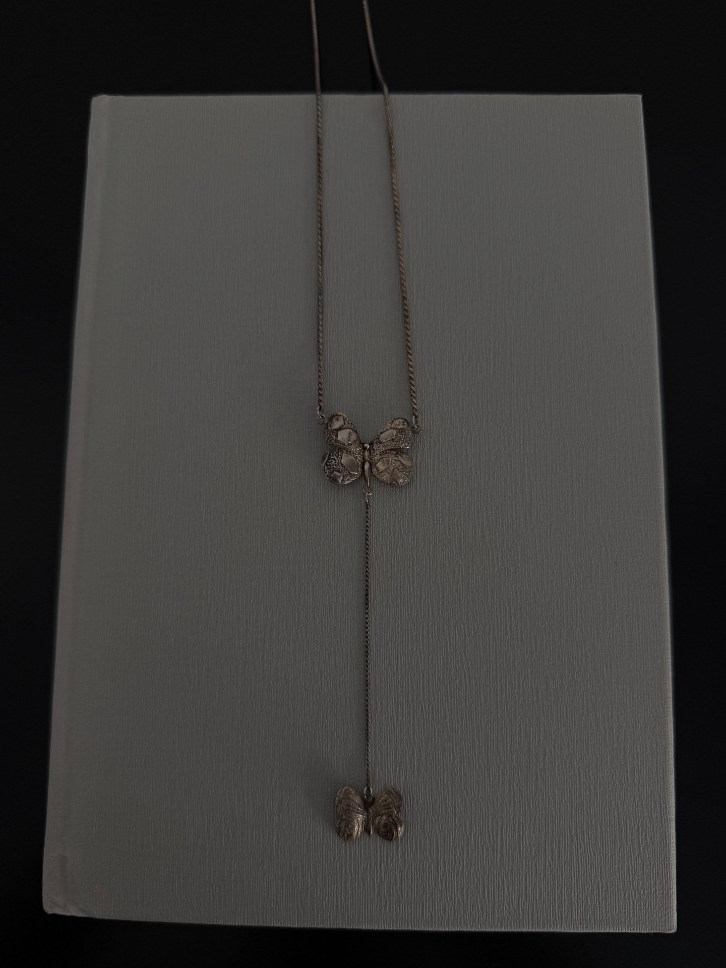Jean Paul Gaultier Double Butterfly Necklace — label