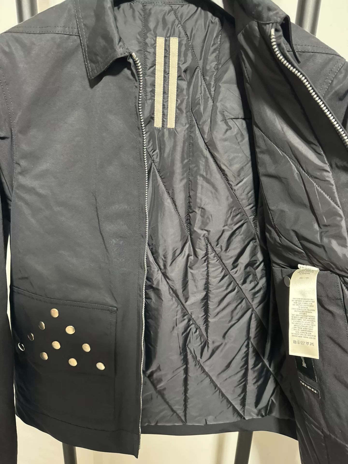 Rick Owens Brother Black Jacket — label