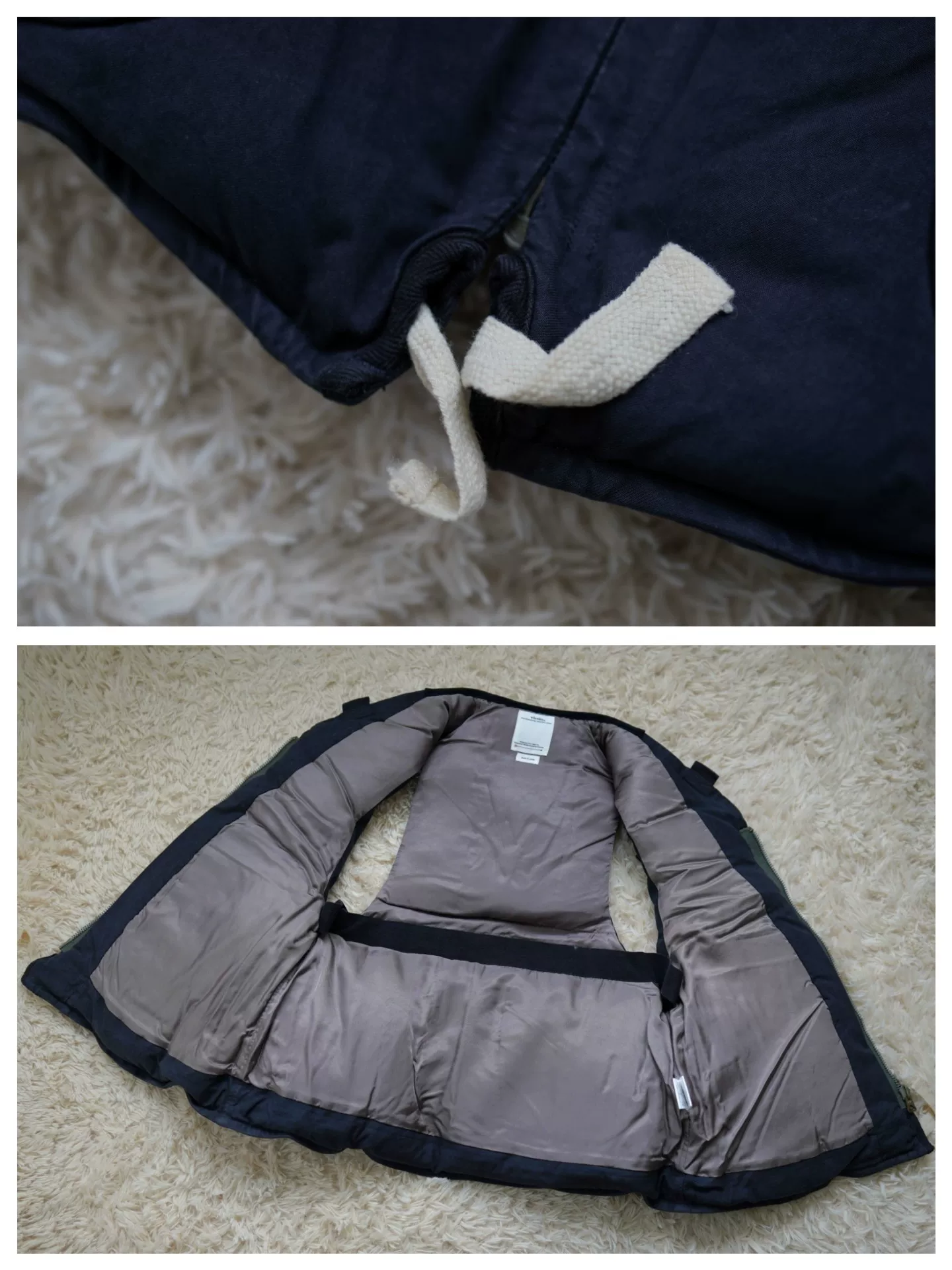 visvim 20AW Harrier Down Vest — detail