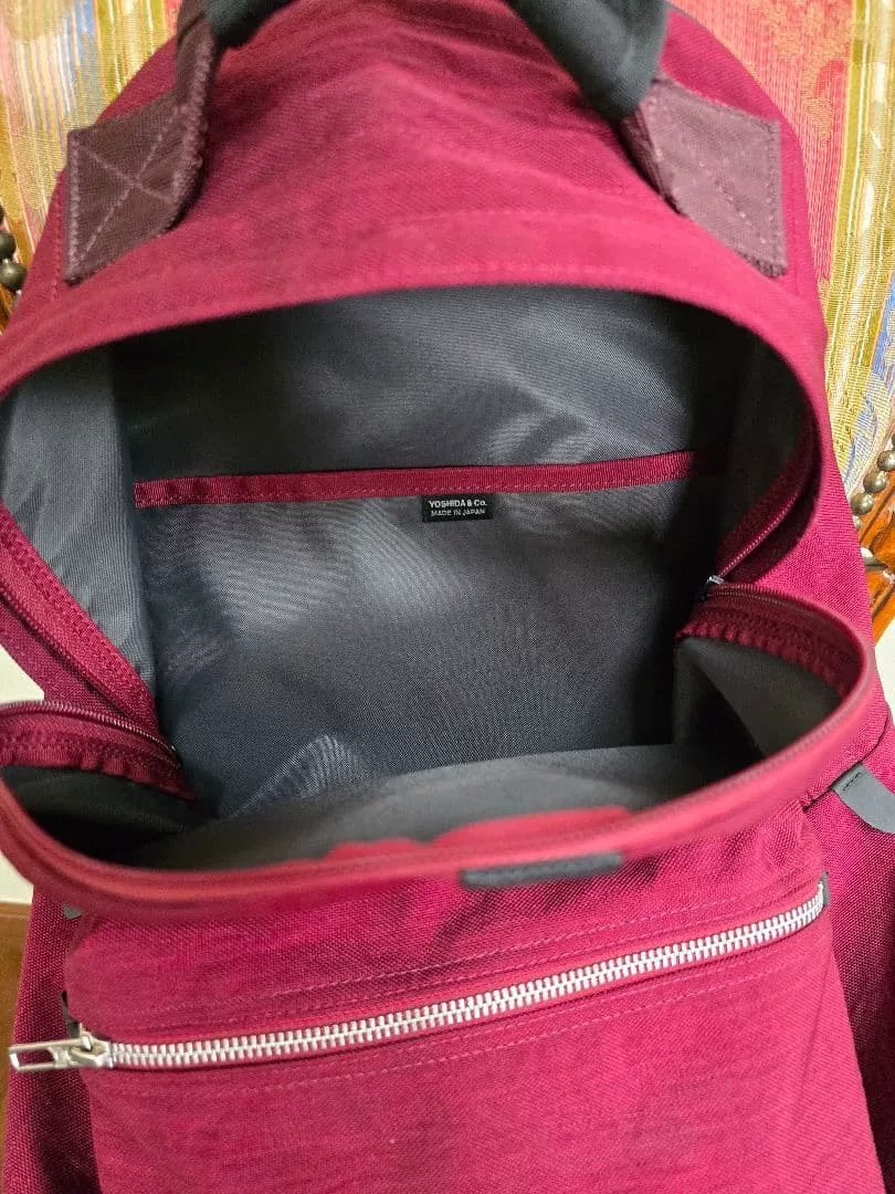 PORTER WILLOW Wine Red Casual Backpack — front
