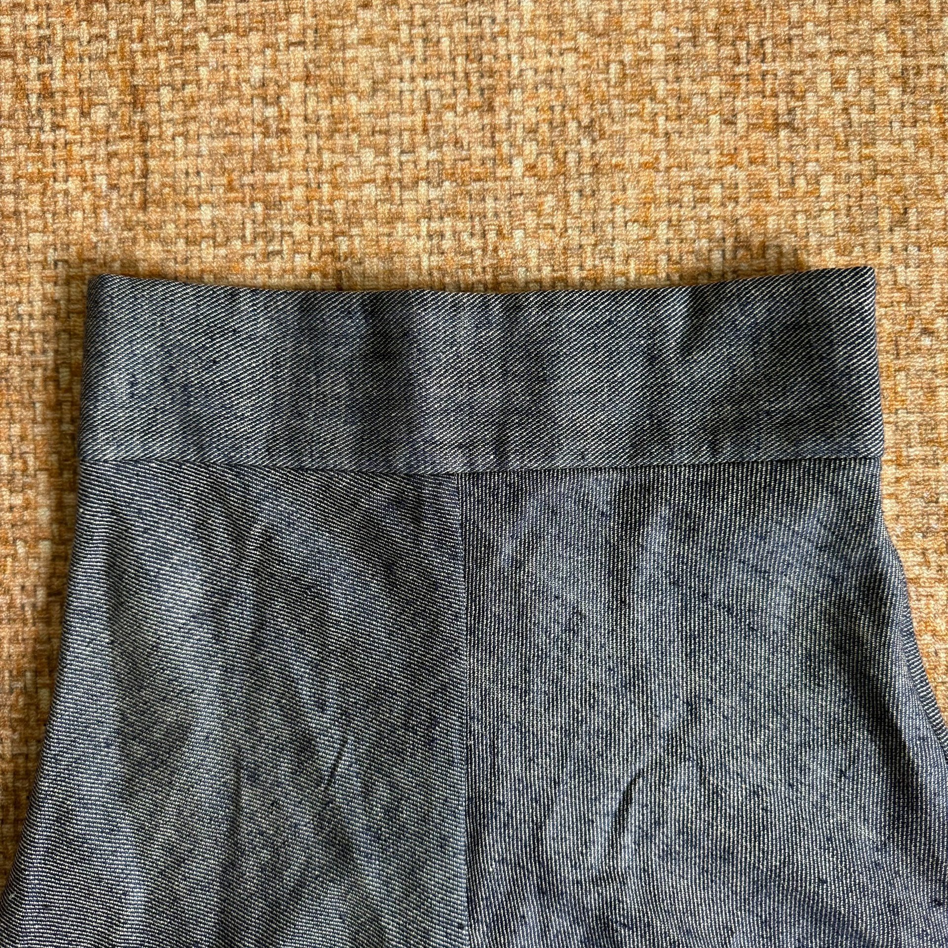 VISVIM WMV Silk Denim Flare Skirt — front