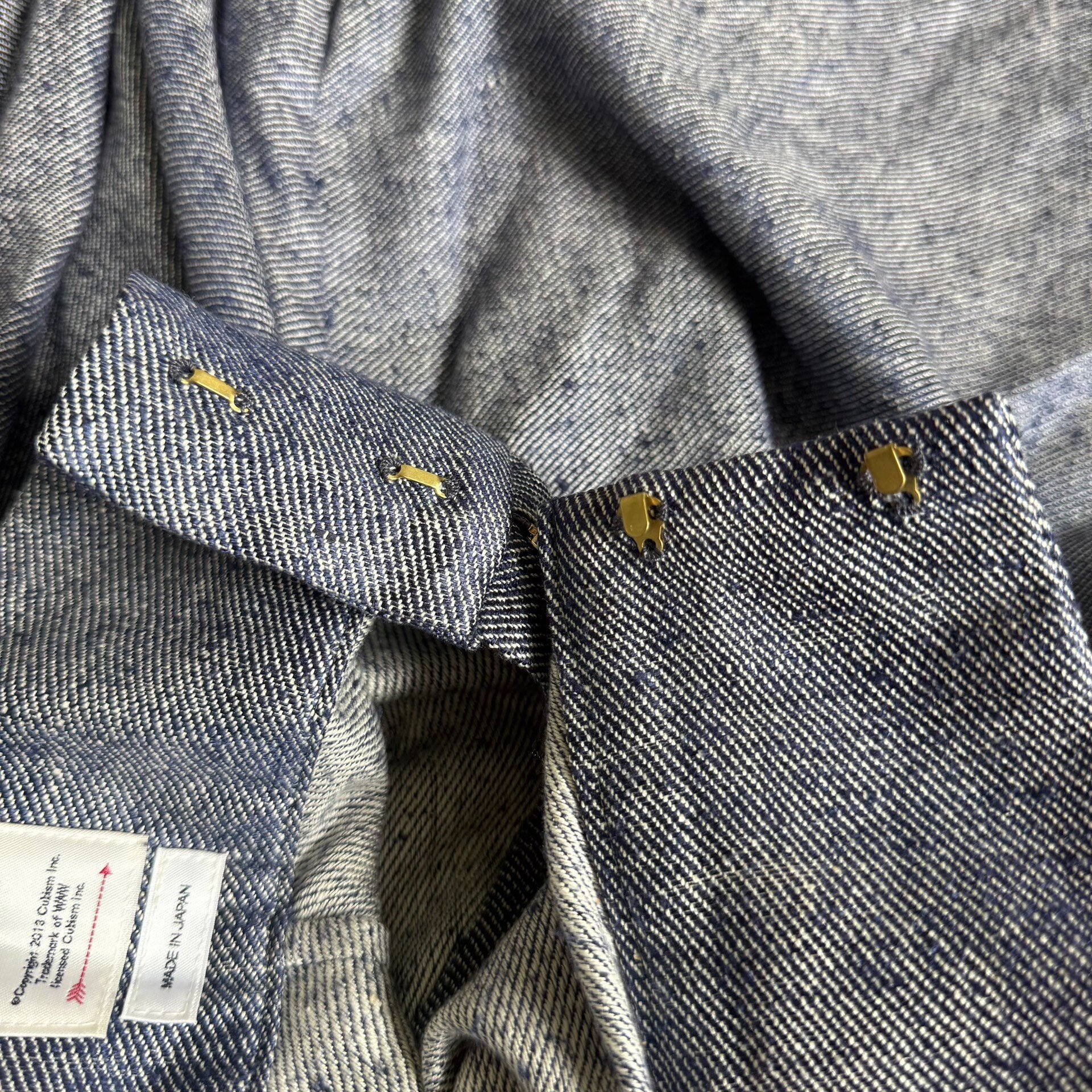 VISVIM WMV Silk Denim Flare Skirt — label
