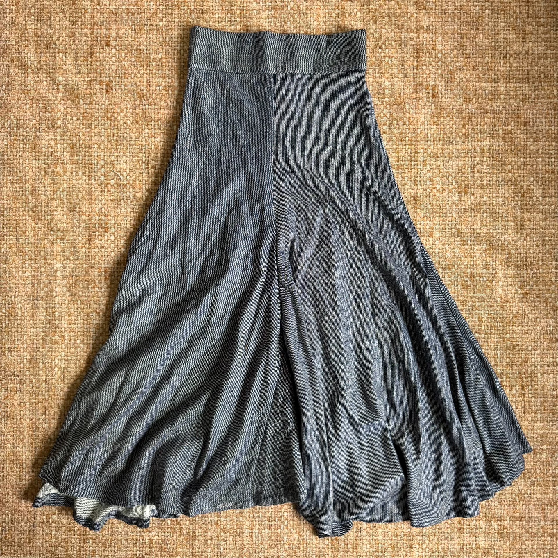 VISVIM WMV Silk Denim Flare Skirt