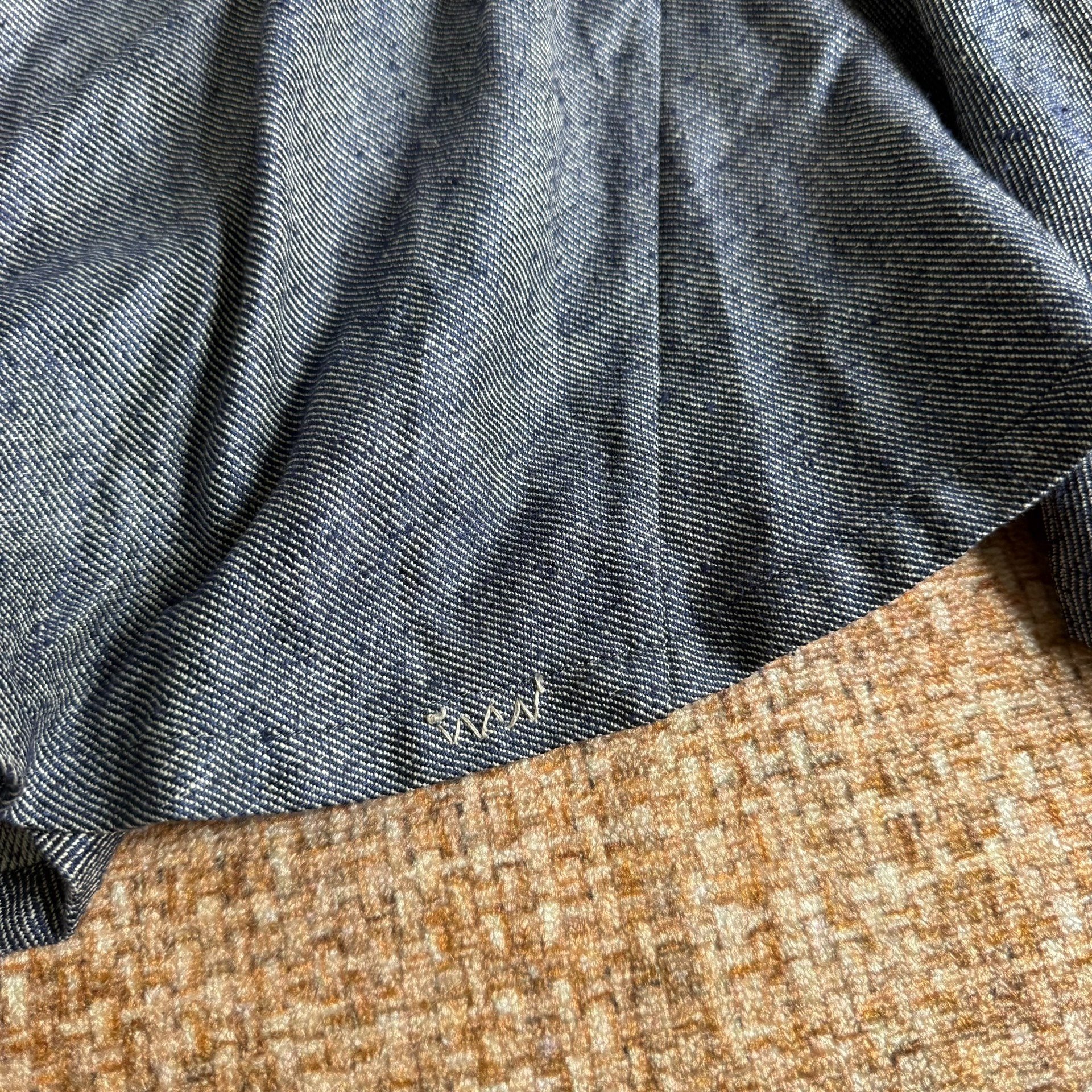 VISVIM WMV Silk Denim Flare Skirt — detail