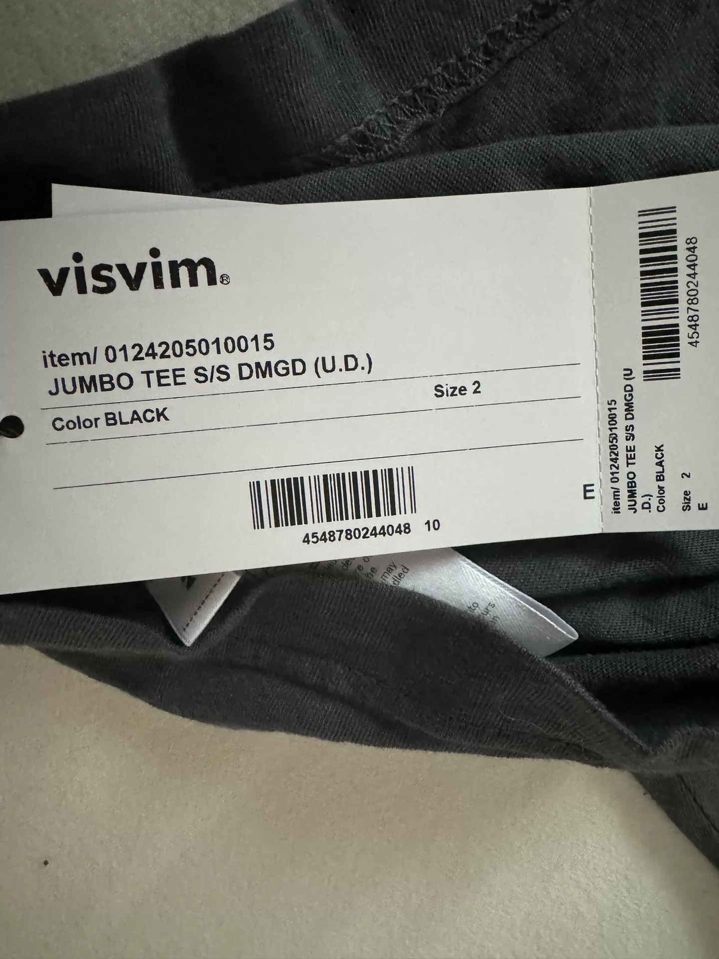 VISVIM 24AW JUMBO TEE S/S — back